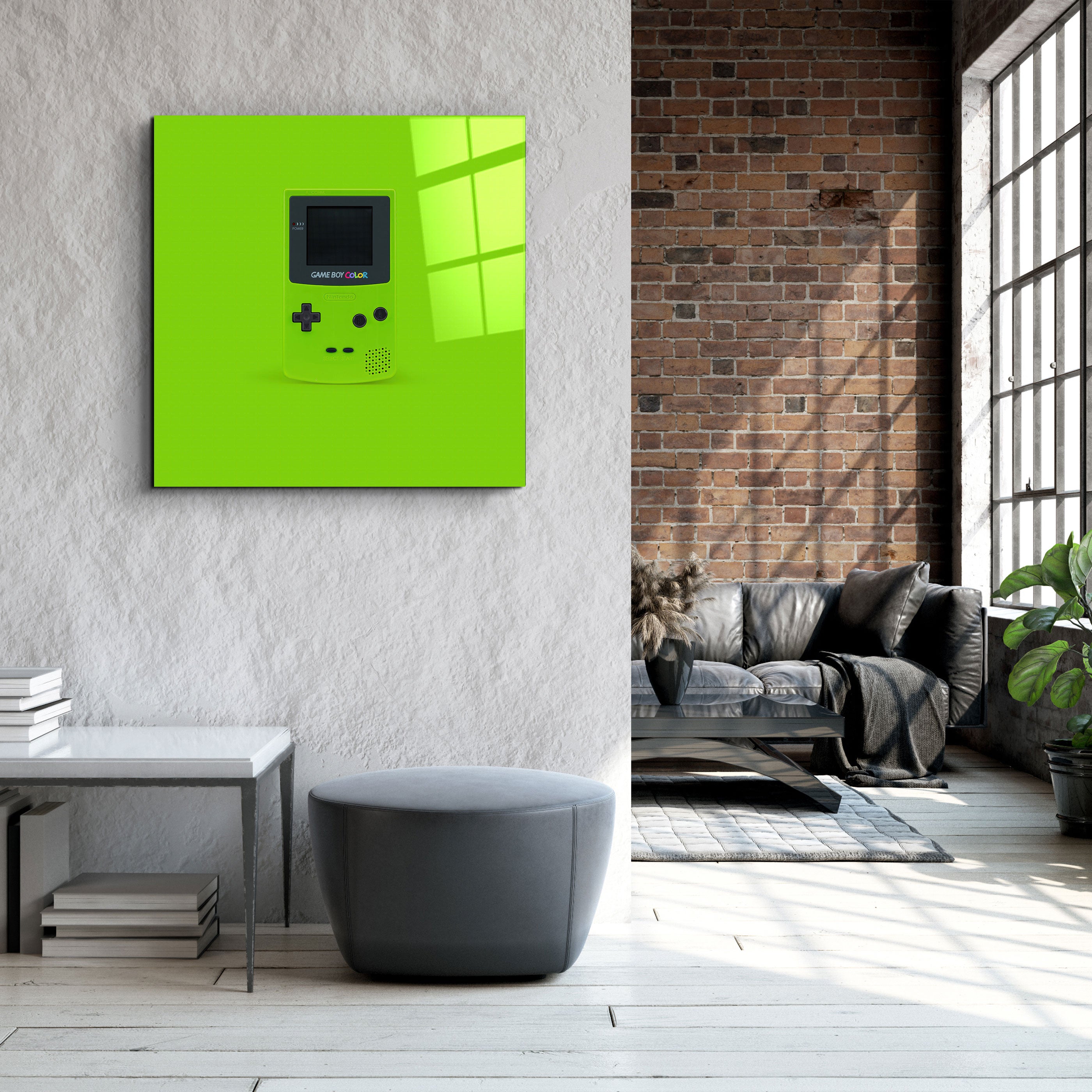 ."GameBoy". Designer's Collection Glass Wall Art