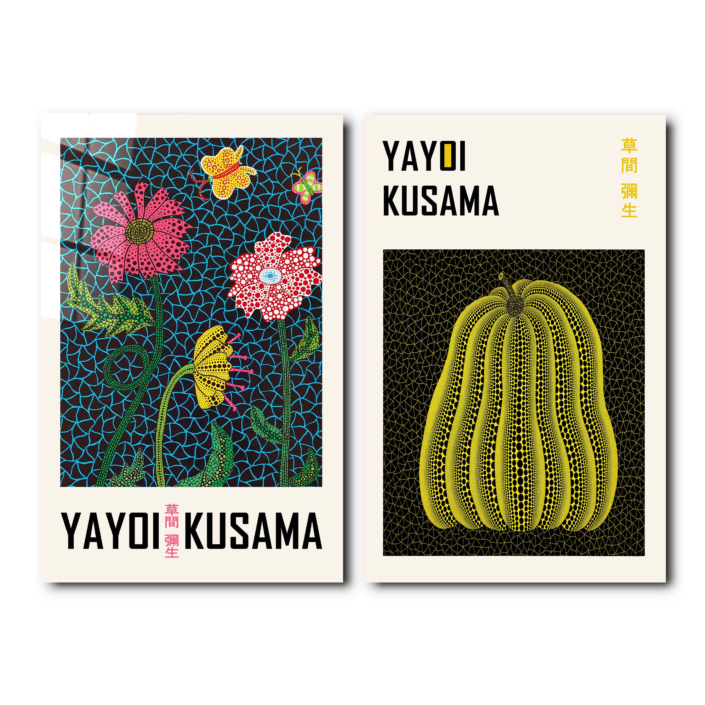 ・„Yayoi Kusama-Duo“・Designer-Kollektion <tc>Glasbild</tc>