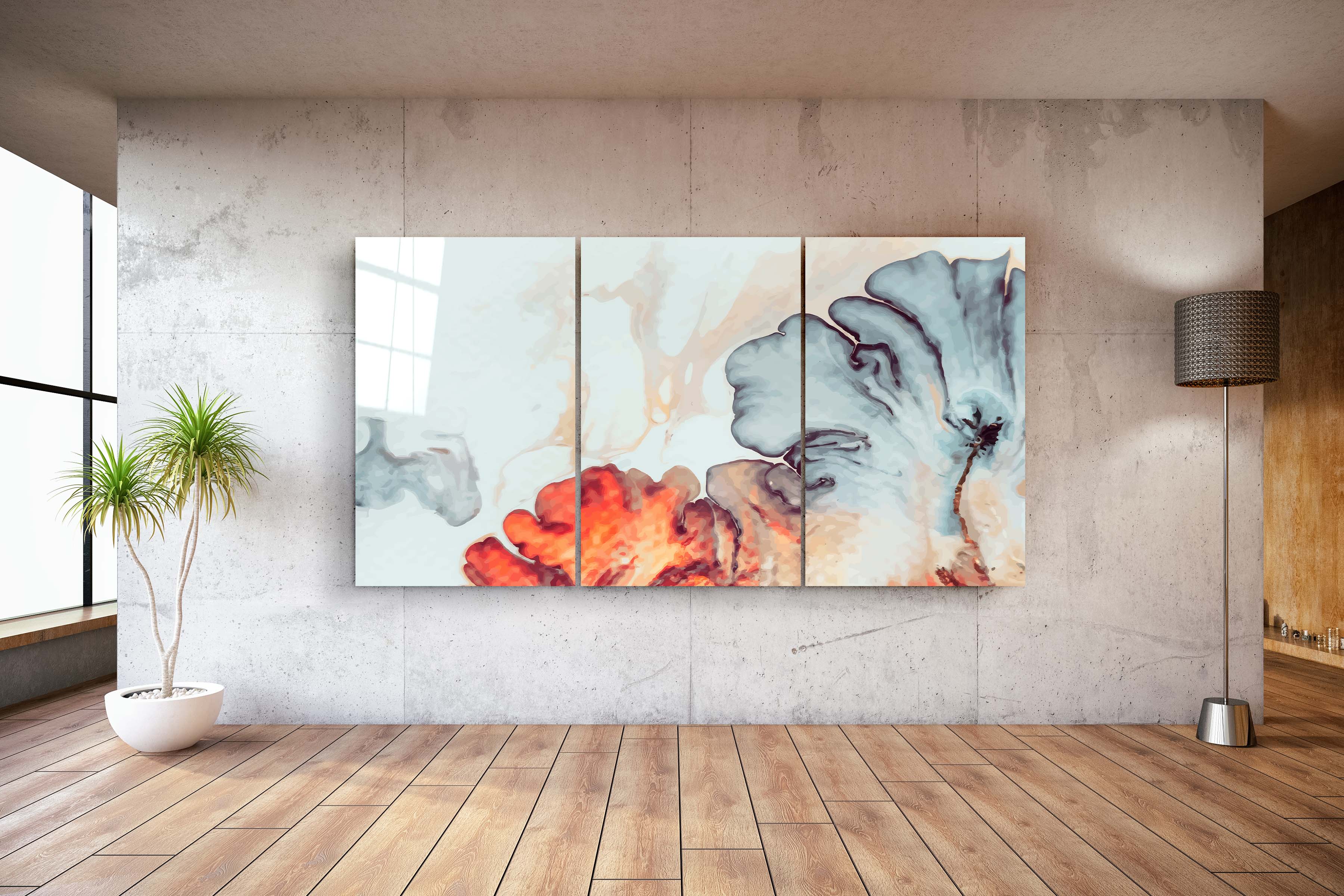 ・"Abstracta - Trio"・Art mural en verre