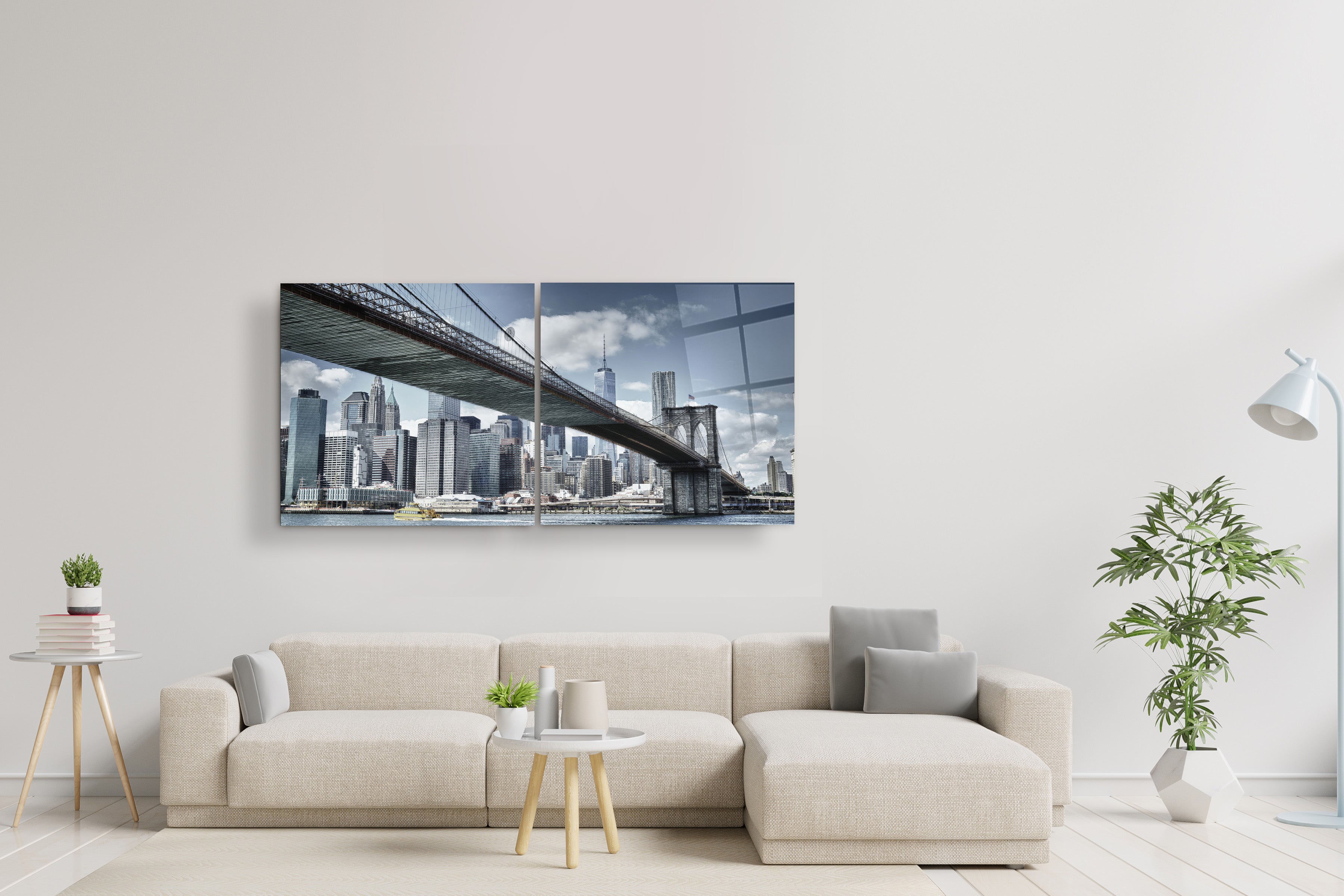 ・"Brooklyn Bridge - Duo"・Glass Wall Art