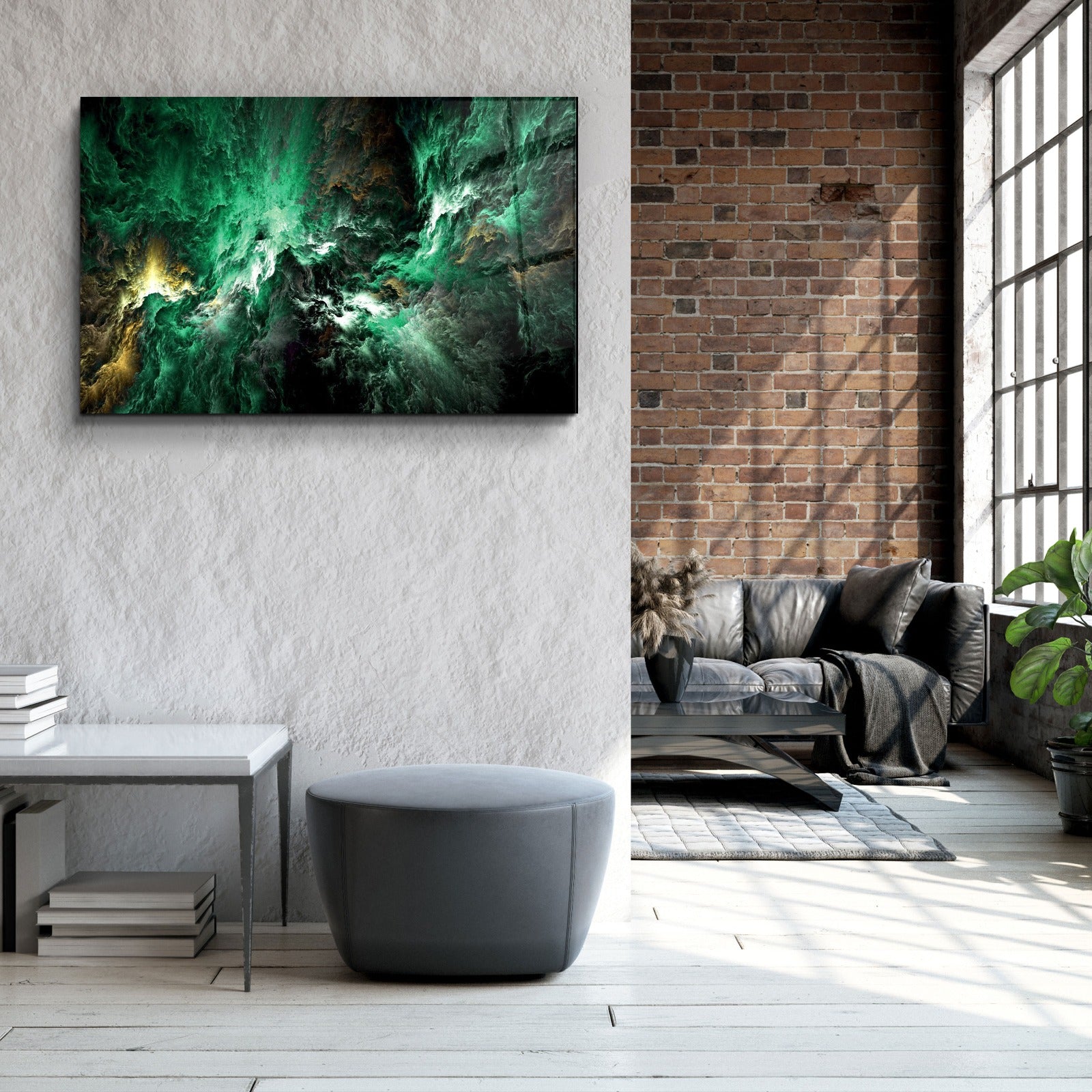 ・"Mythe de la version vert ciel"・Art mural en verre