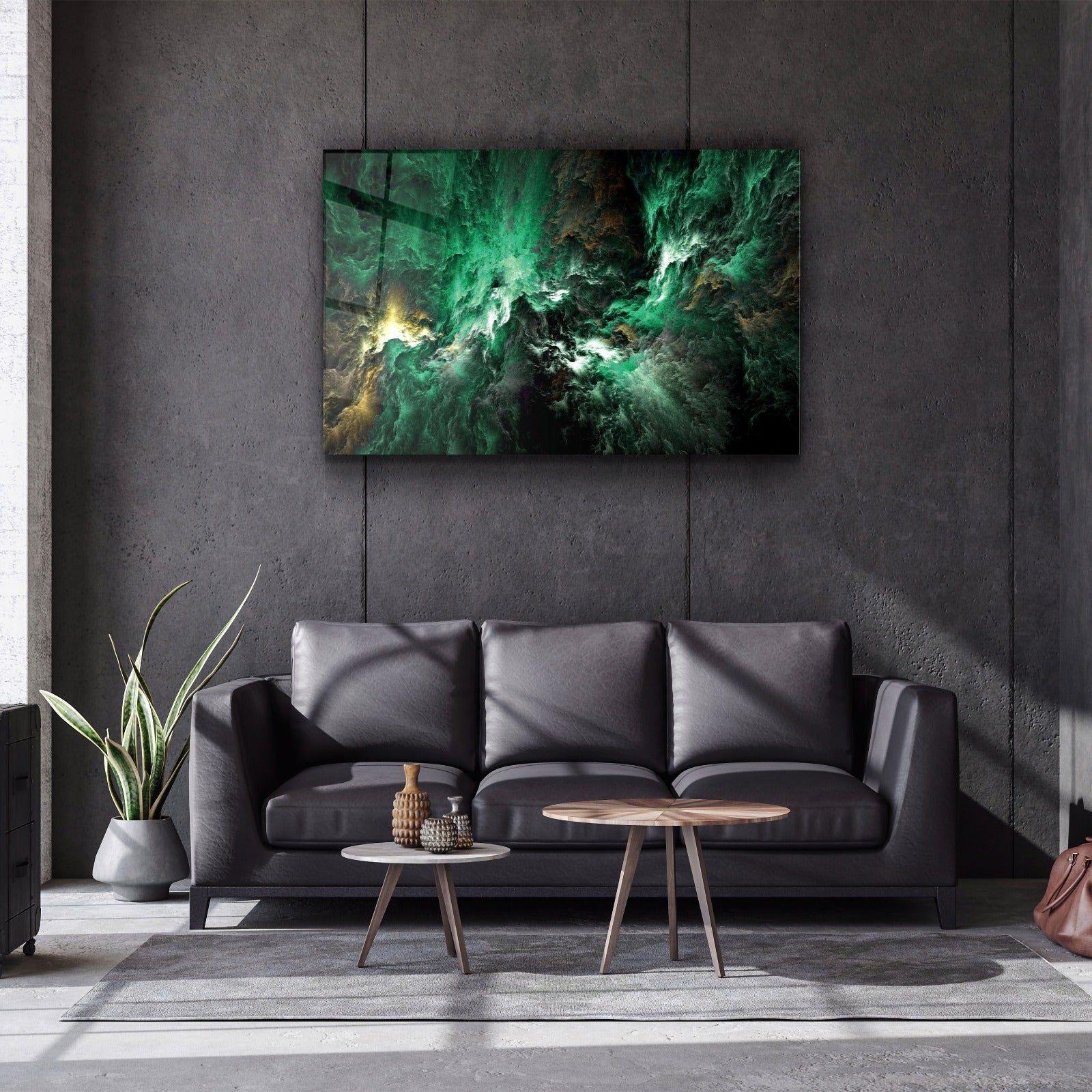 ・"Mythe de la version vert ciel"・Art mural en verre