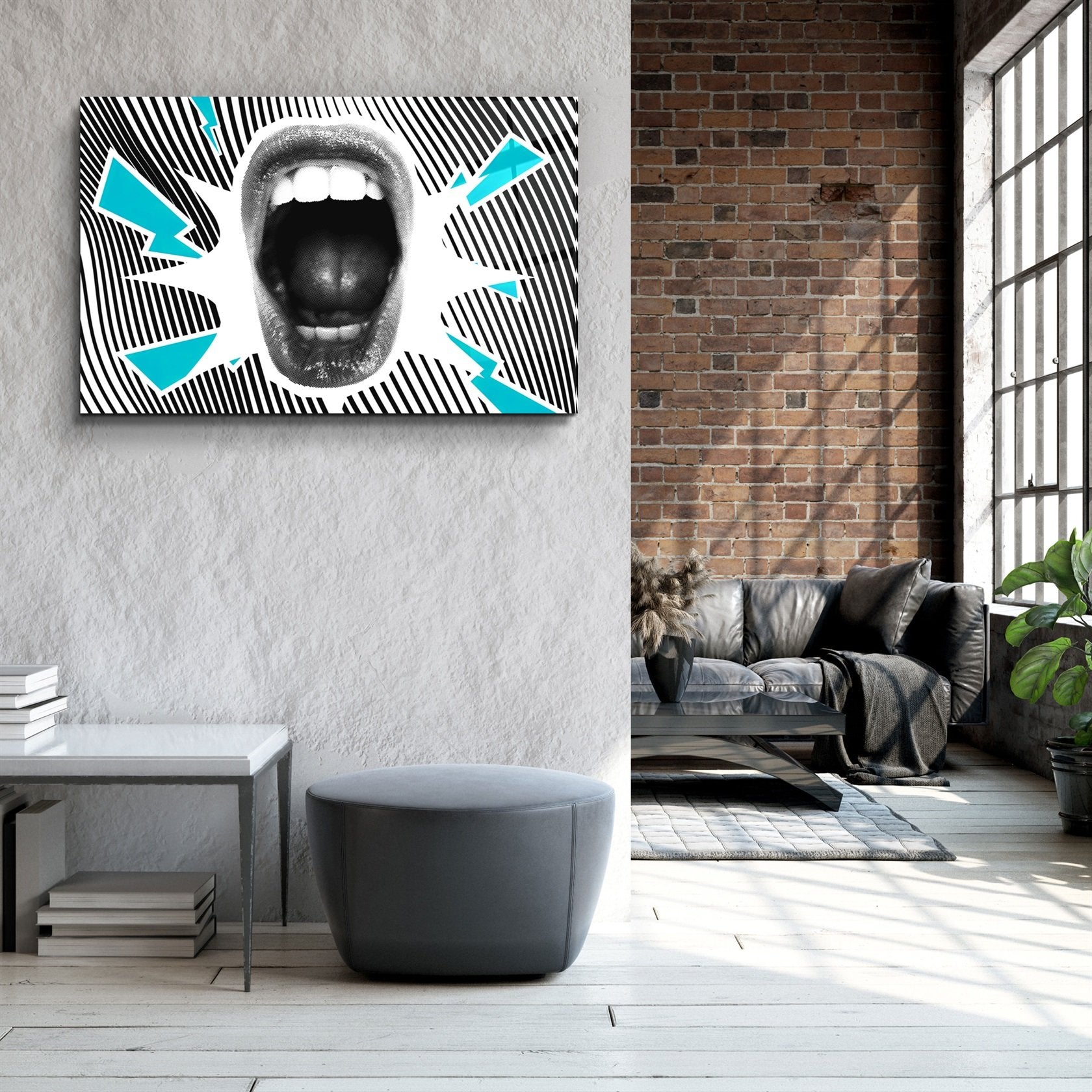 ・"Abstract Scream"・Glass Wall Art