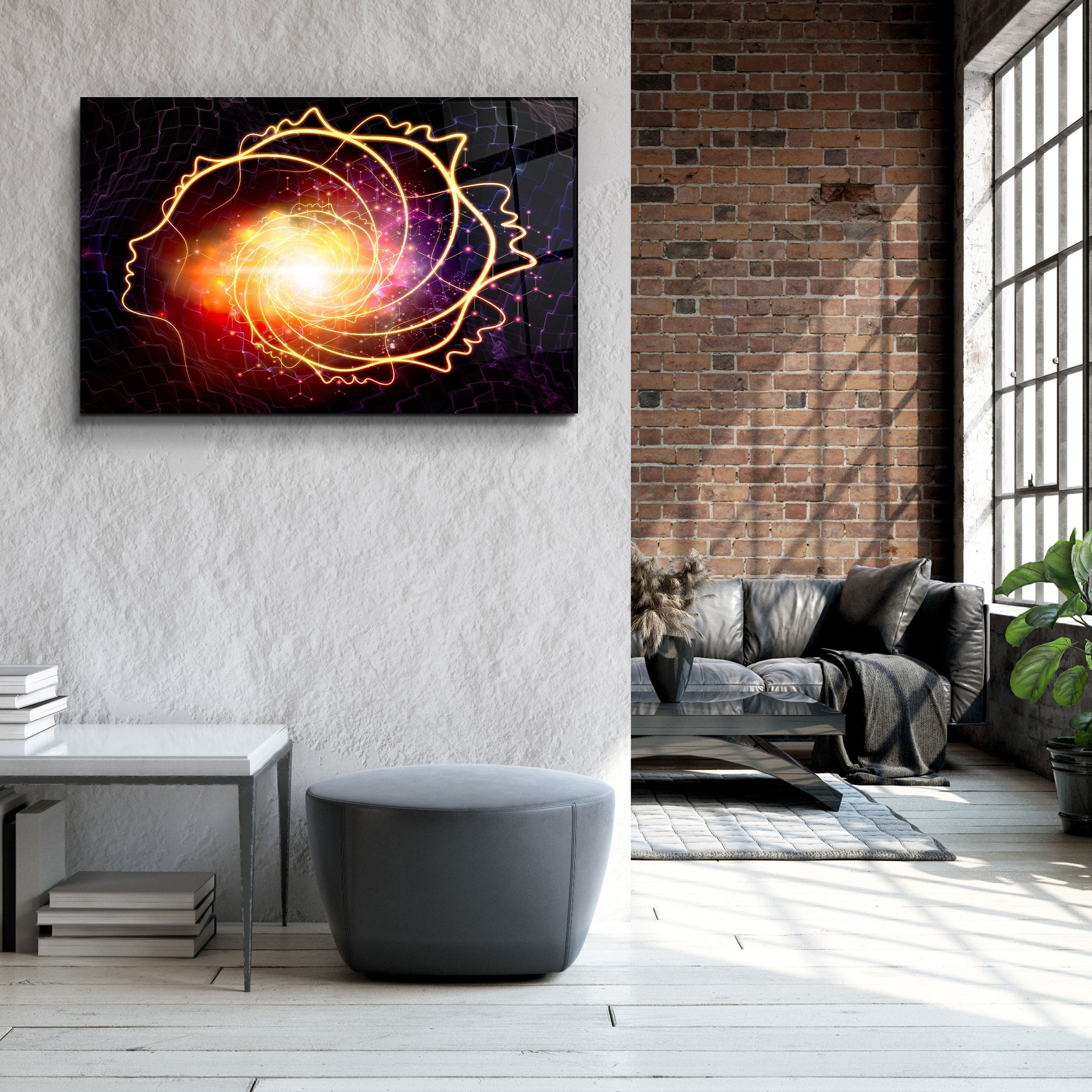 ・"Abstract Space Portrait"・Glass Wall Art