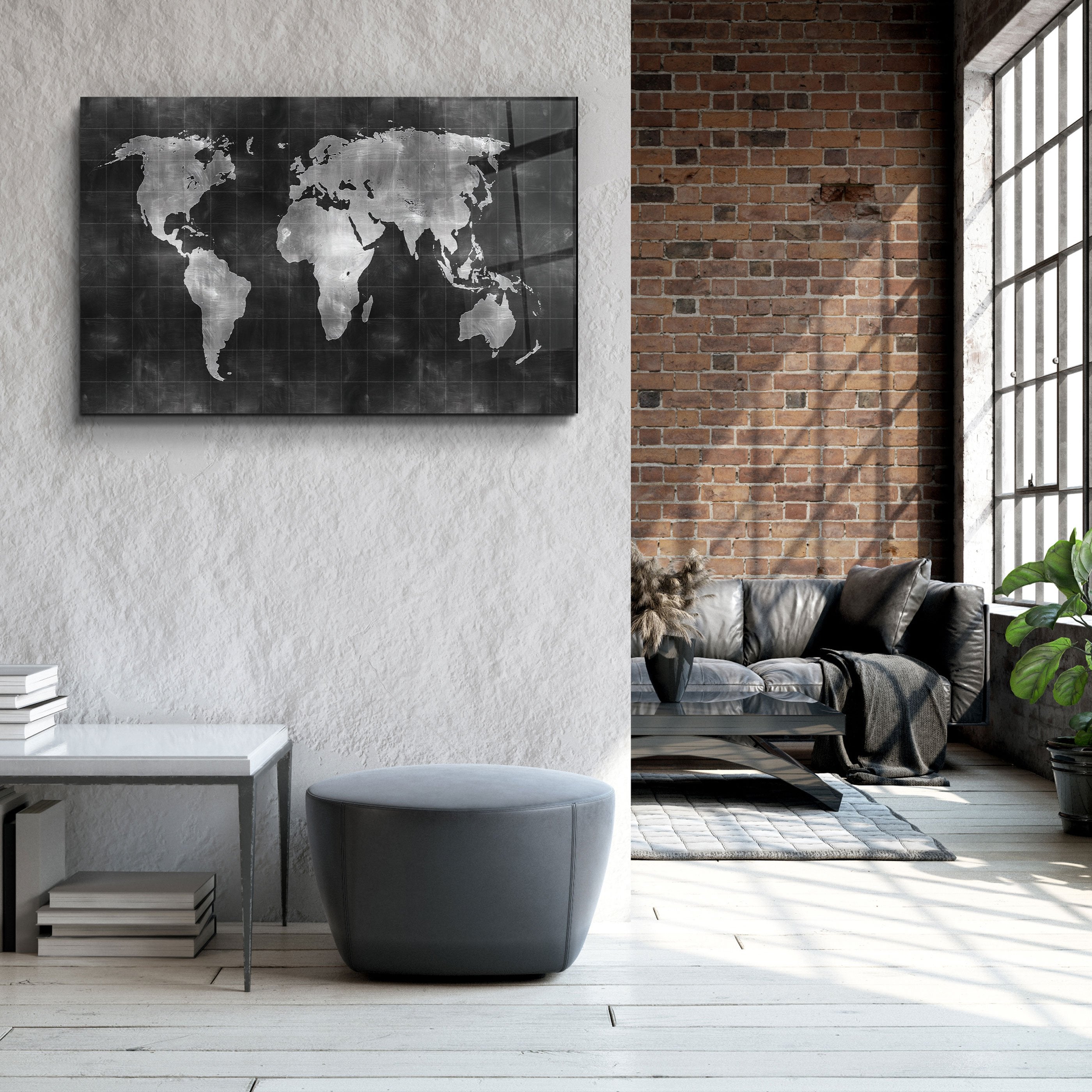 ・"Carte du monde"・Art mural en verre