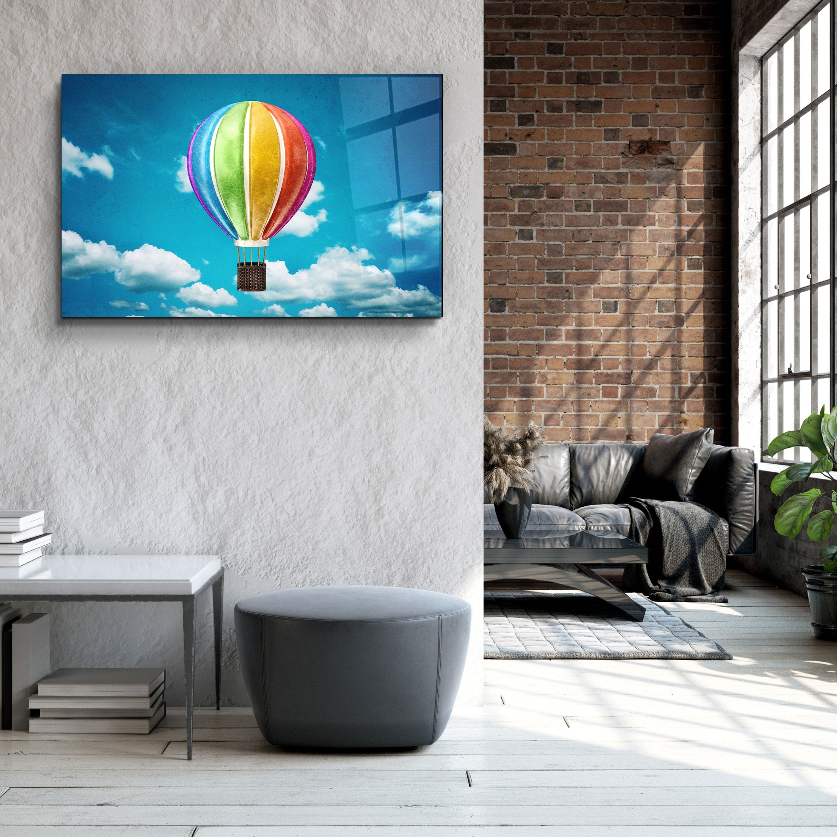 ・„Regenbogen-Luftballon“・<tc>Glasbild</tc>