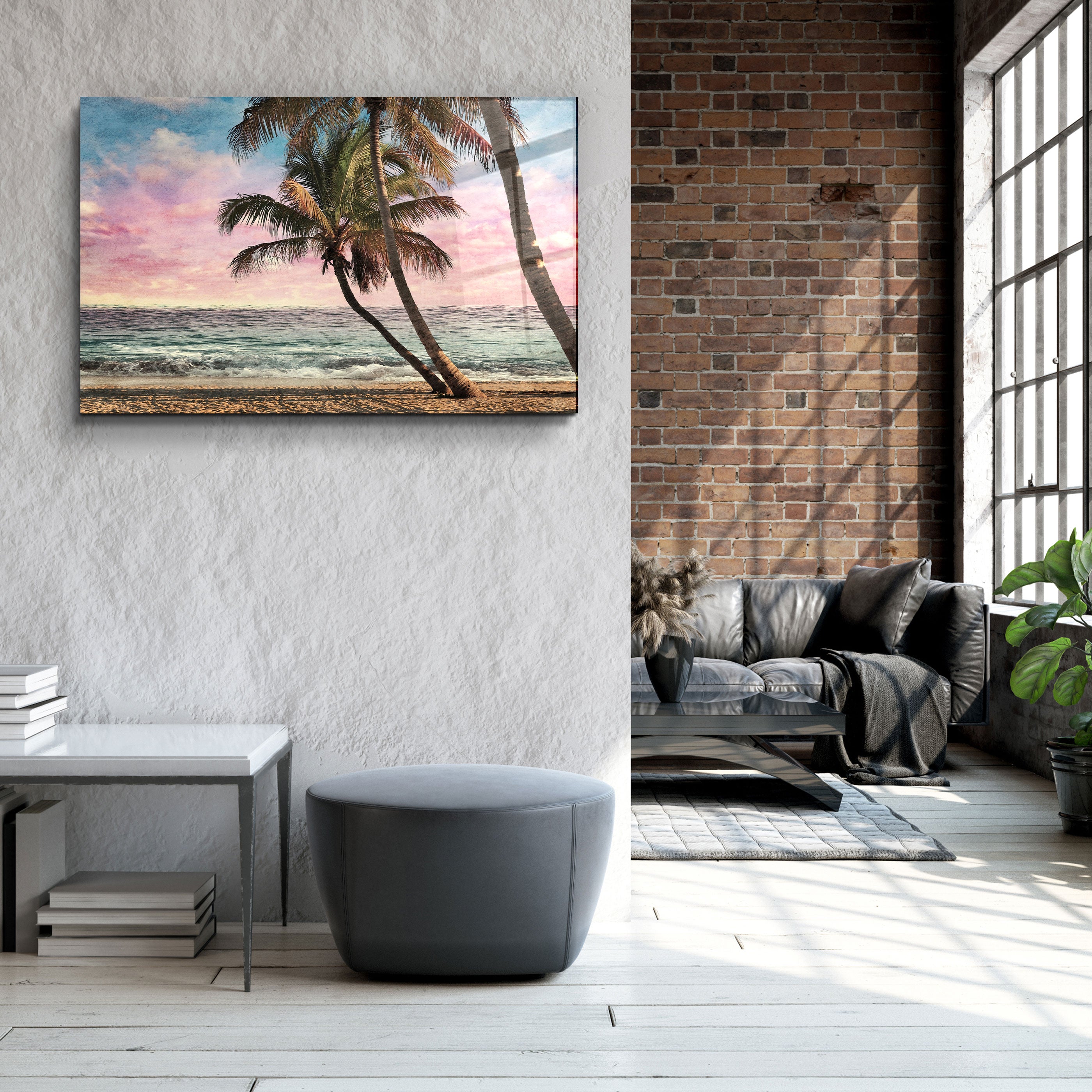 ・"Oil Painting Of The Tropical"・Glass Wall Art