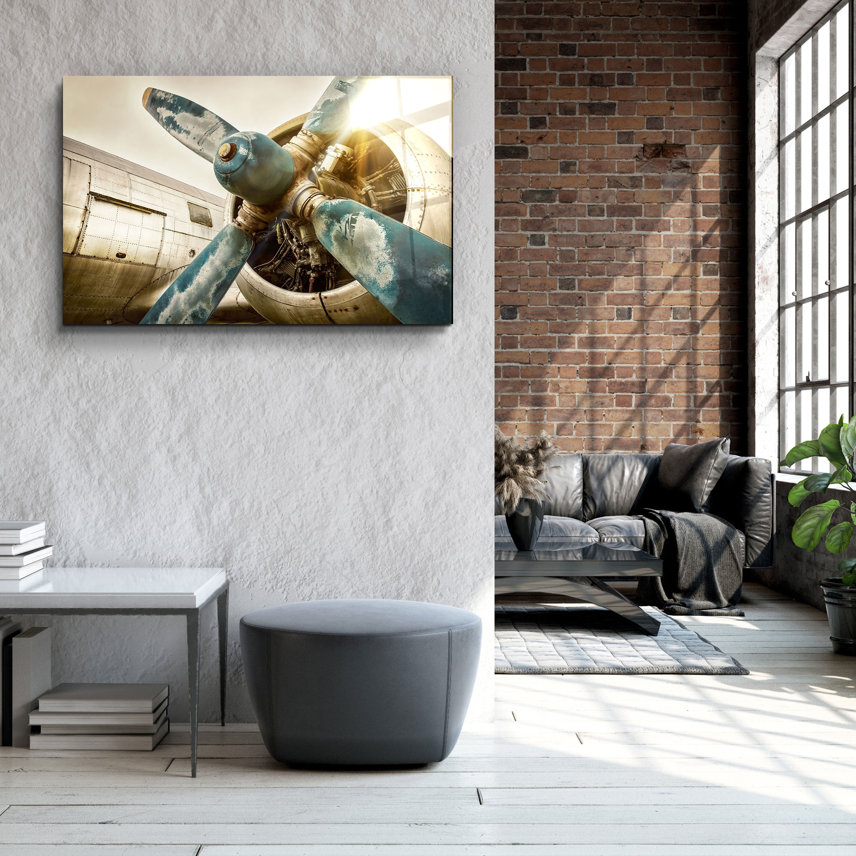 ・"The Rusty Propeller"・Glass Wall Art