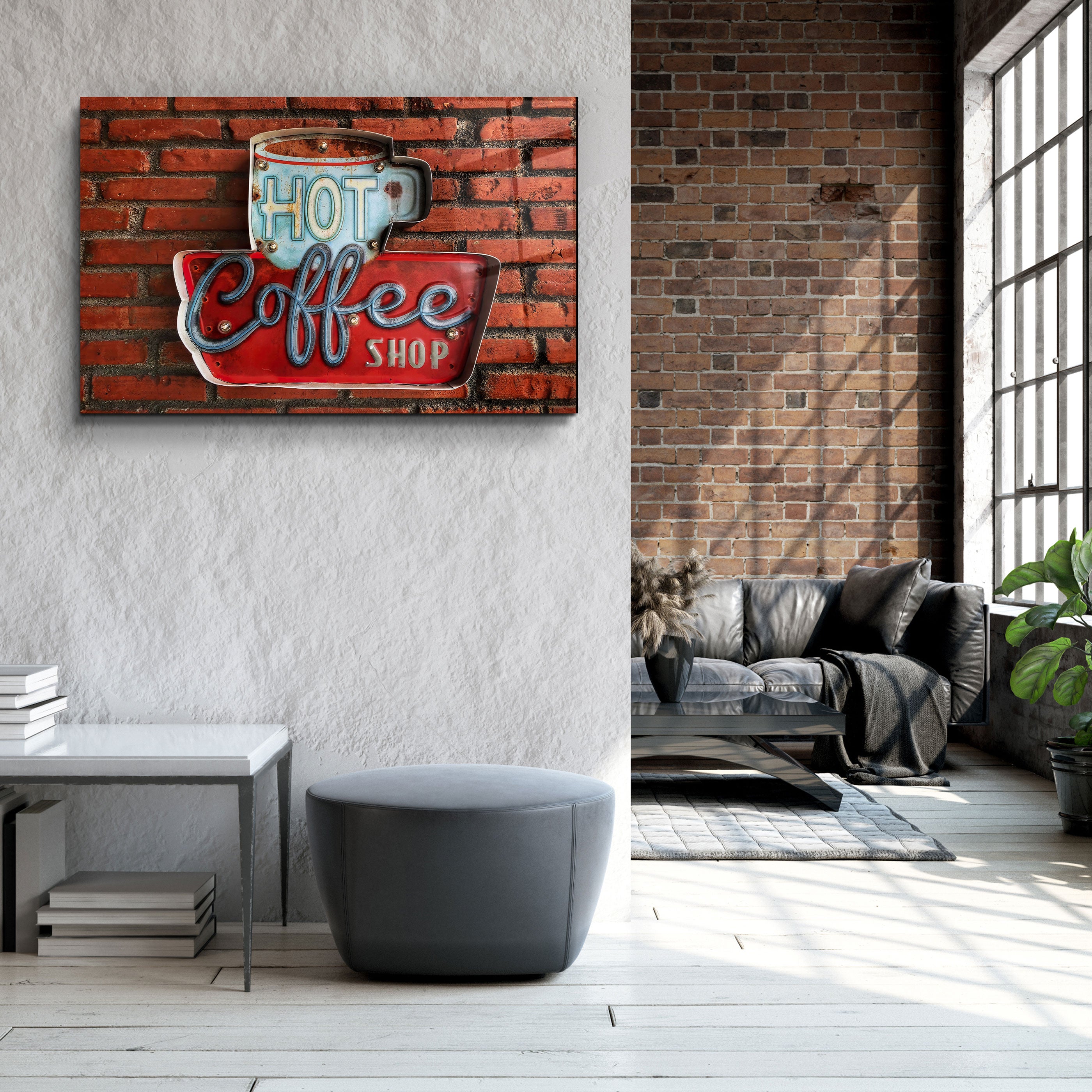 ・"Café antique"・Art mural en verre