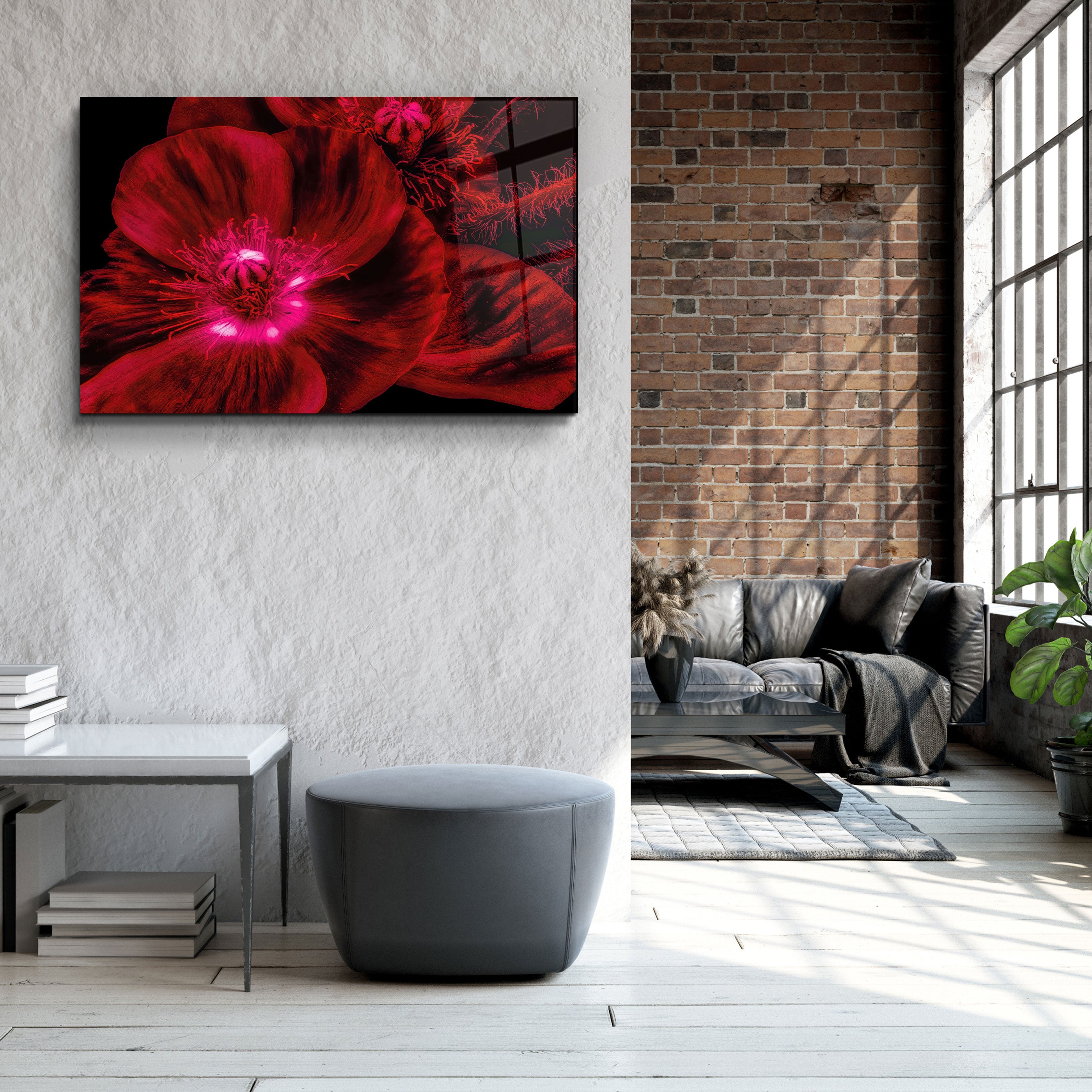 ・"Morning Glory V2"・Glass Wall Art