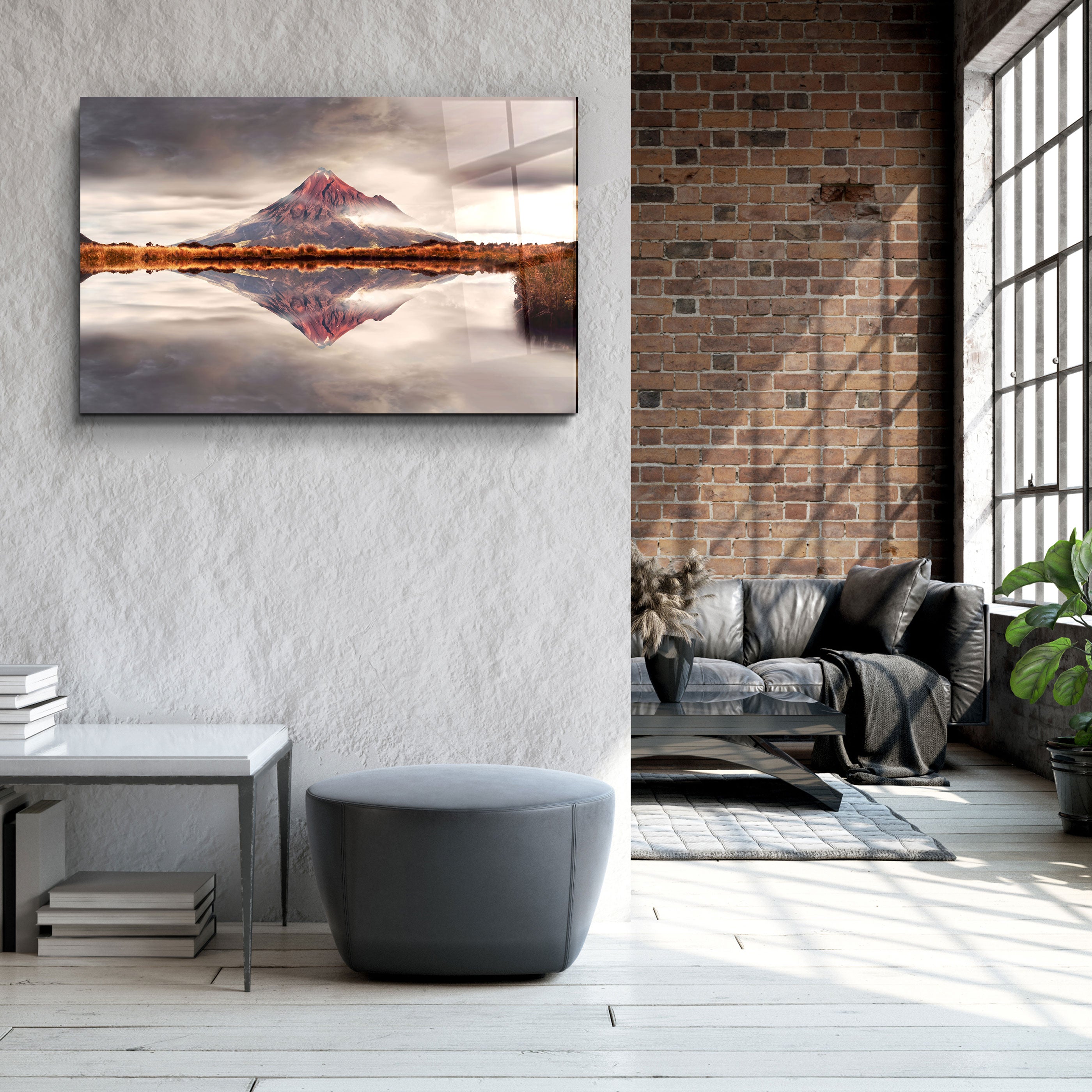 ・"The Extinct Volcano"・Glass Wall Art