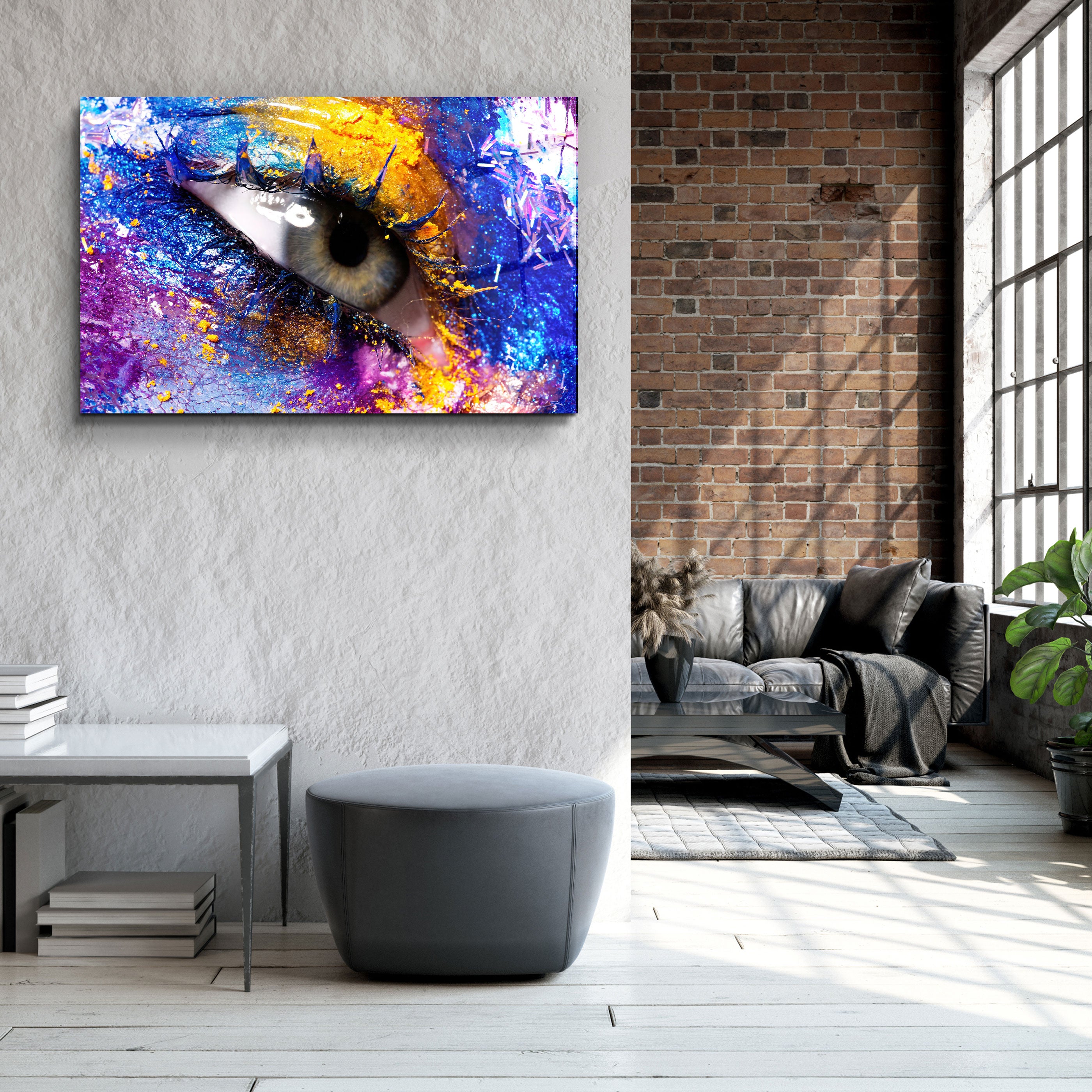 ・"Eye In Colors"・Glass Wall Art