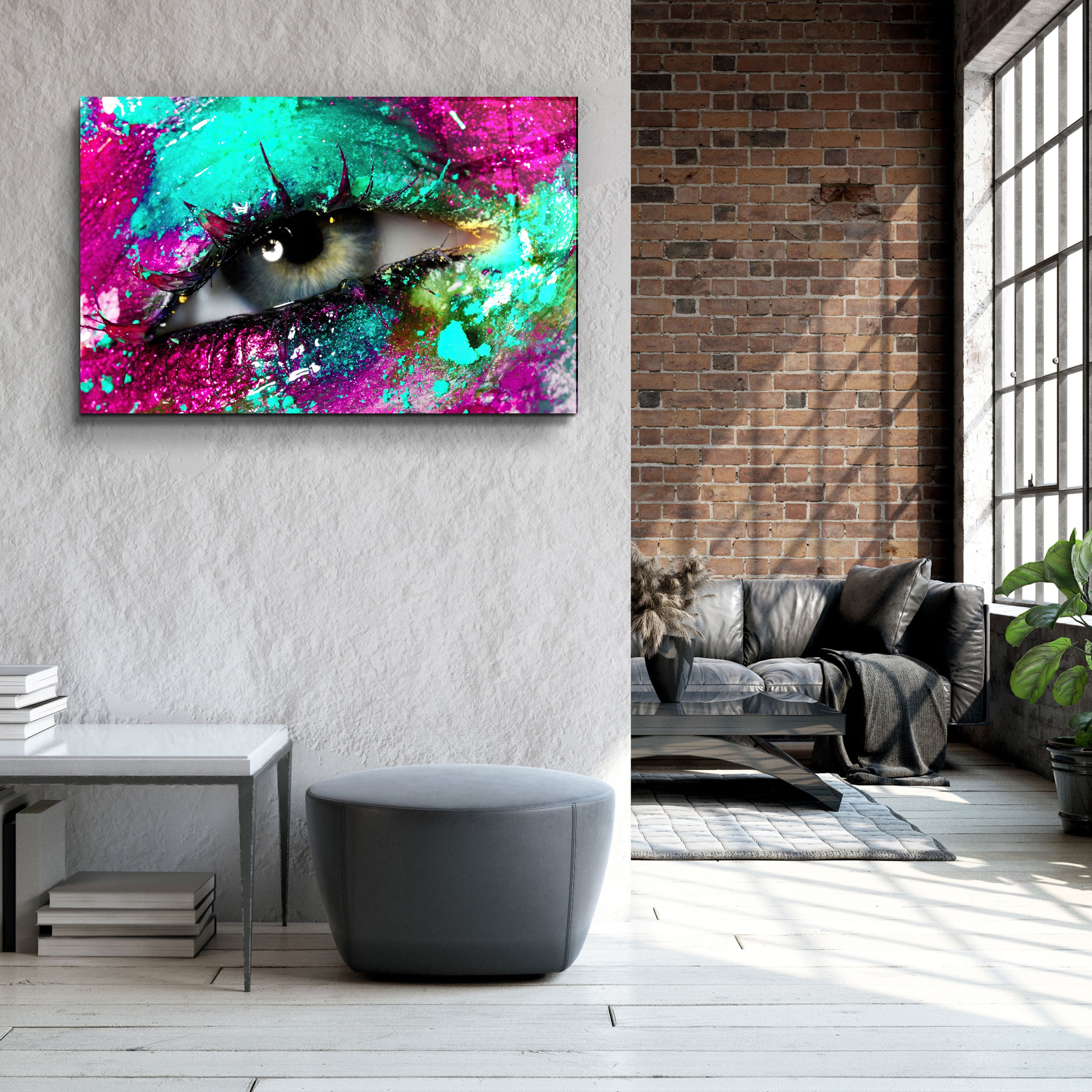 ・"Eye In Colors V1"・Glass Wall Art