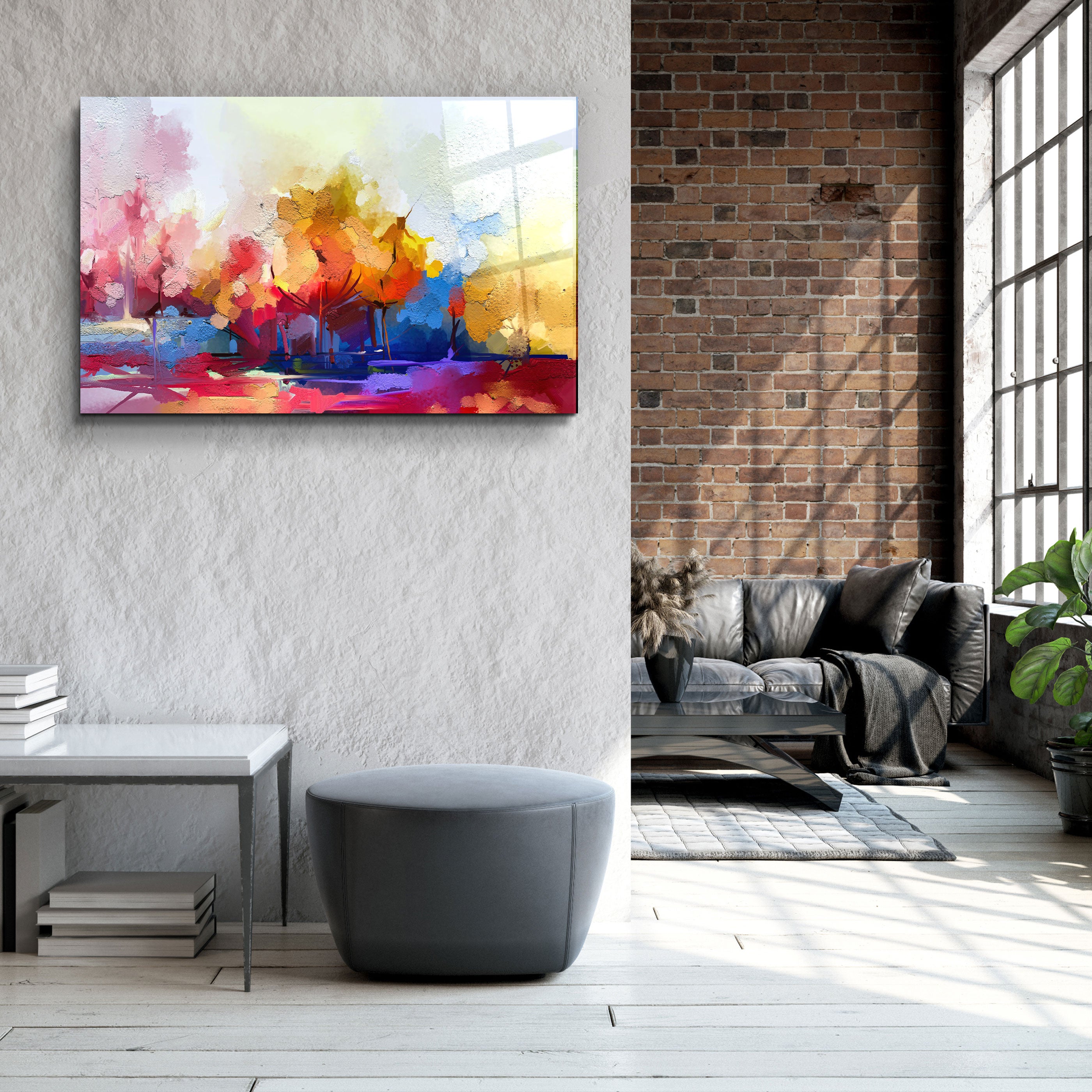 ・"Abstract Oil Painting"・Glass Wall Art