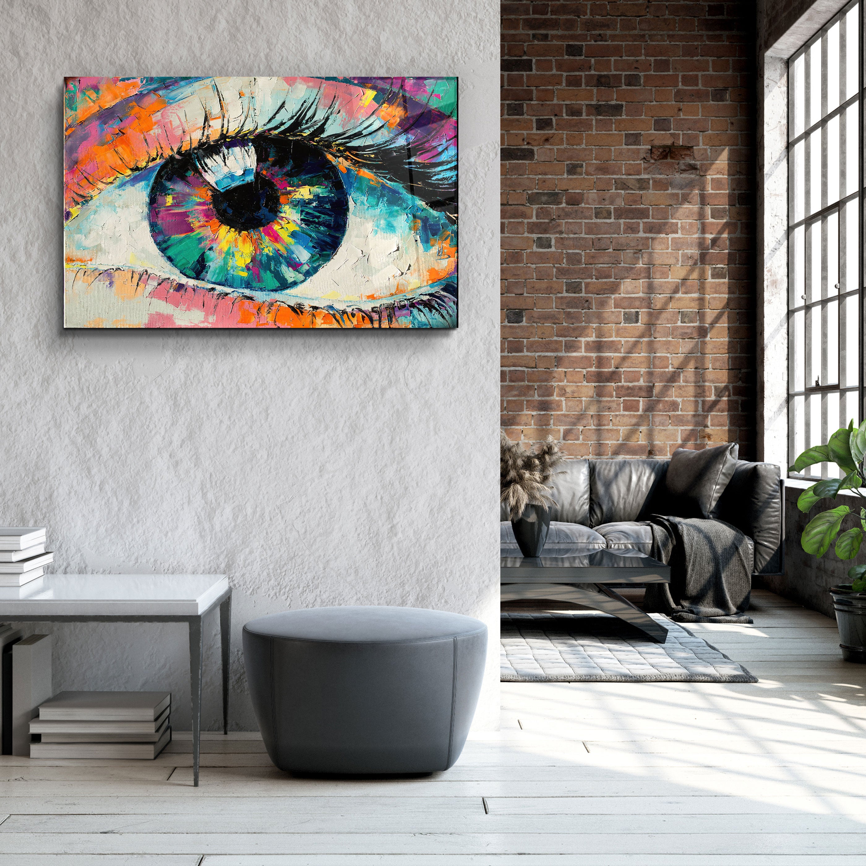・"Eye In Colors V2"・Glass Wall Art