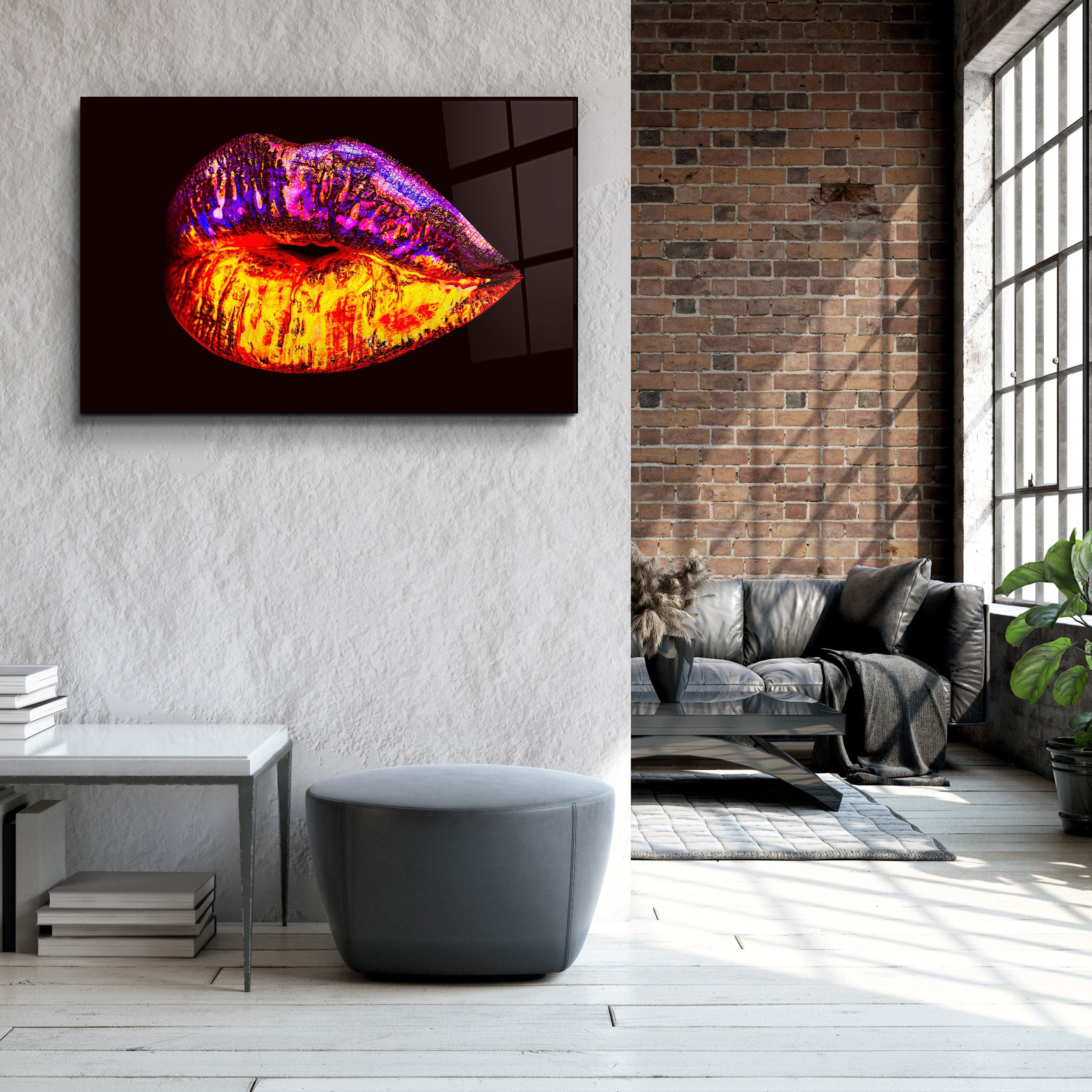 ・„Neon Lip“・<tc>Glasbild</tc>