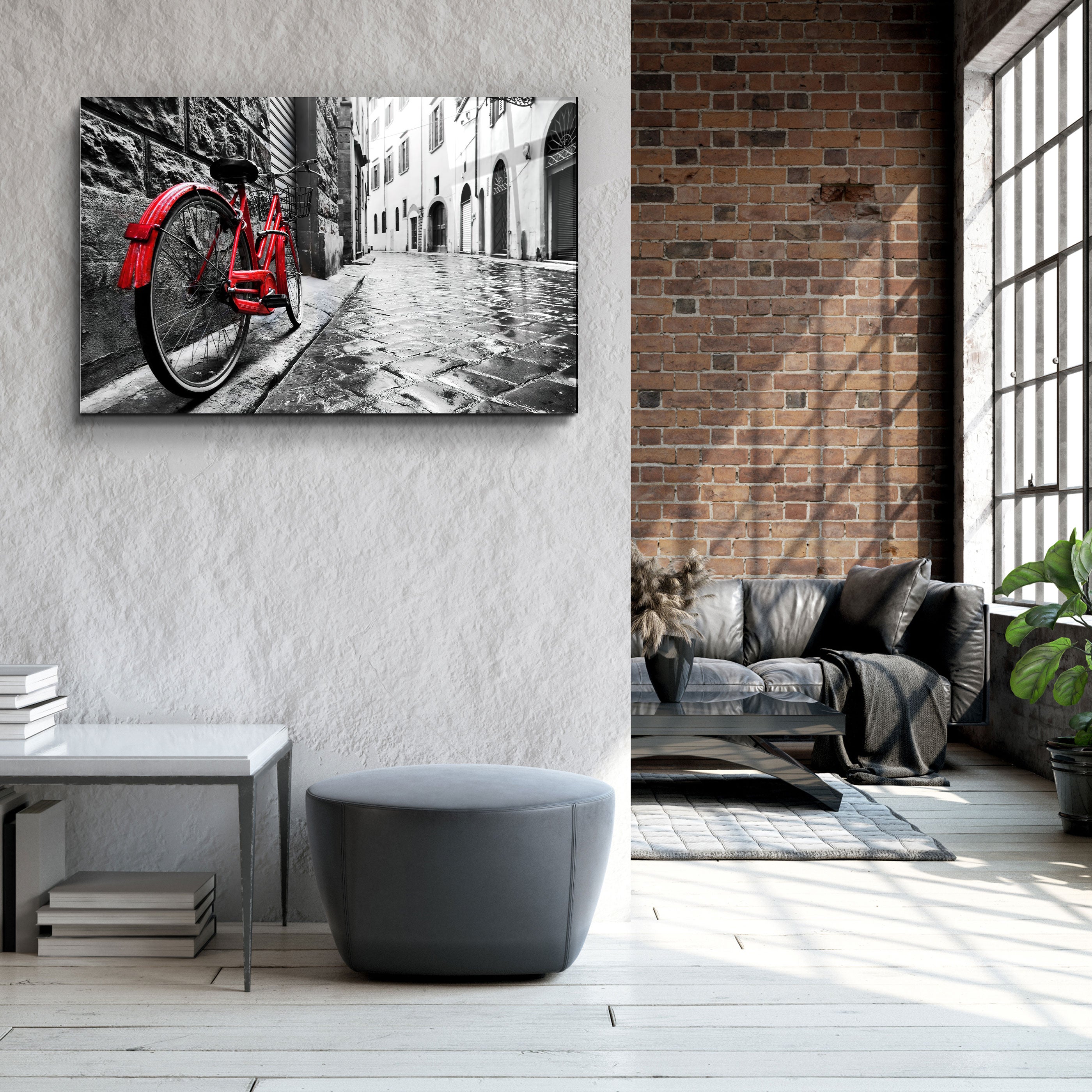 ・"Le vélo rouge"・ART MURAL EN VERRE