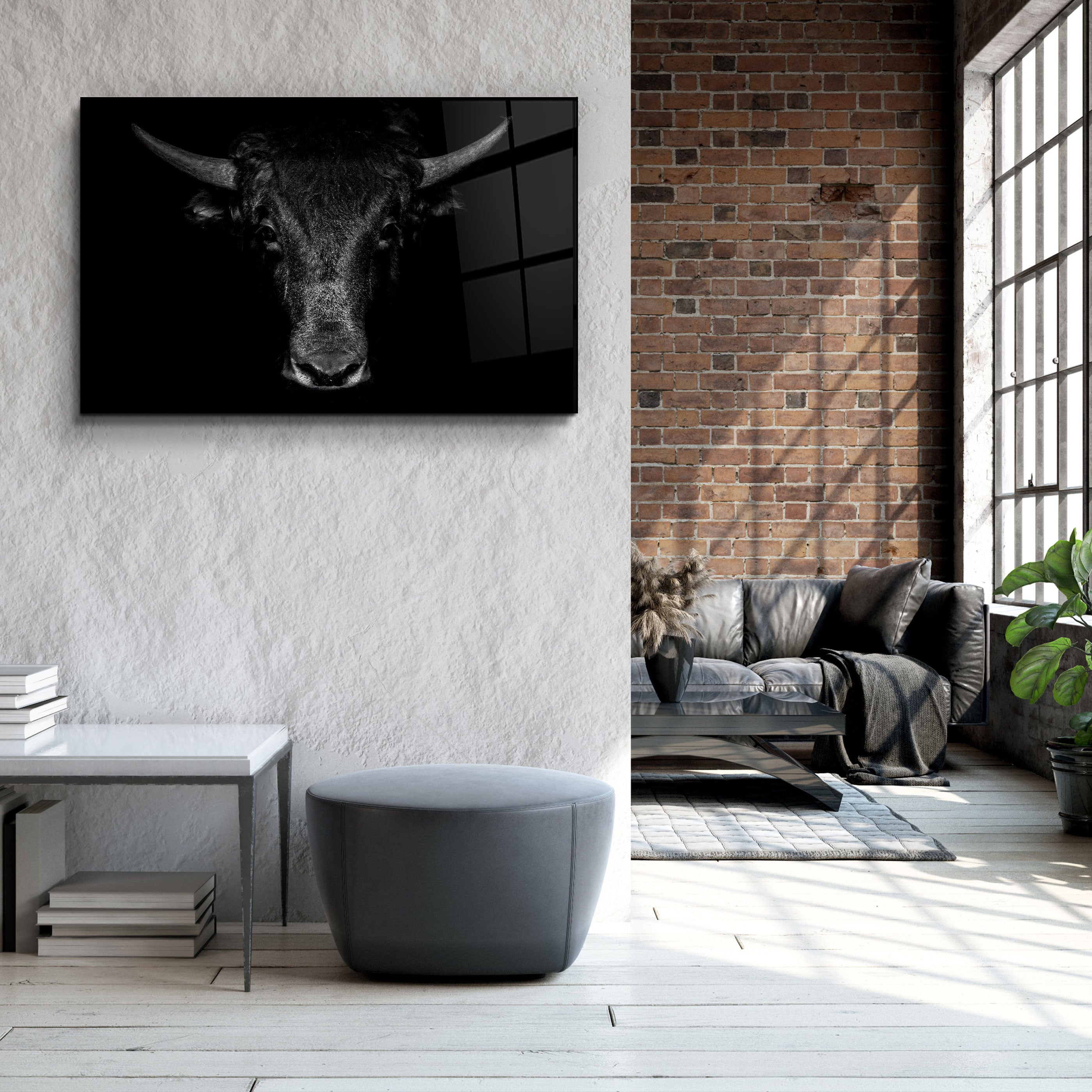 ・"The Bull"・Glass Wall Art