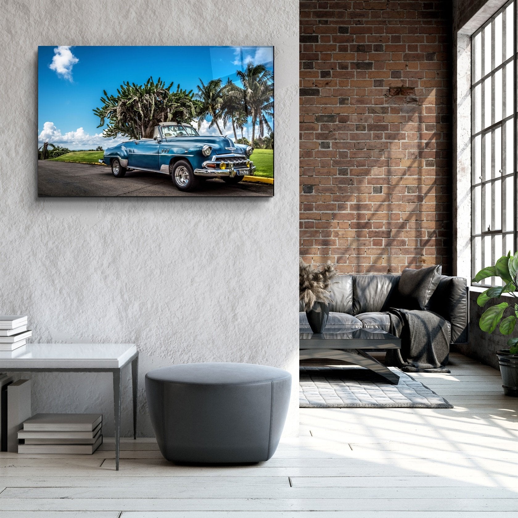 ・"Voiture classique"・Art mural en verre