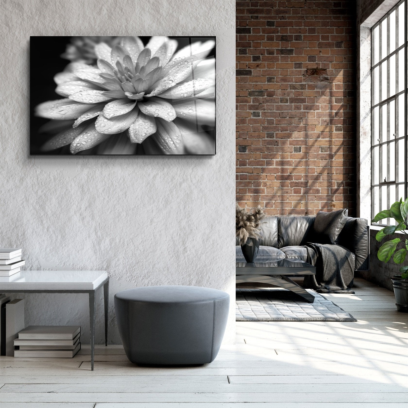 ・"Fleur"・Art mural en verre