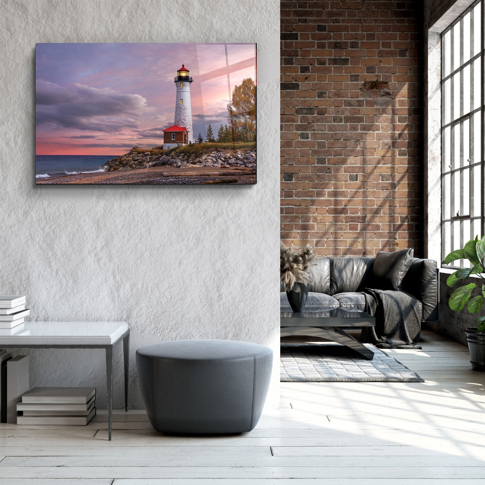 ・"Lighthouse"・Glass Wall Art