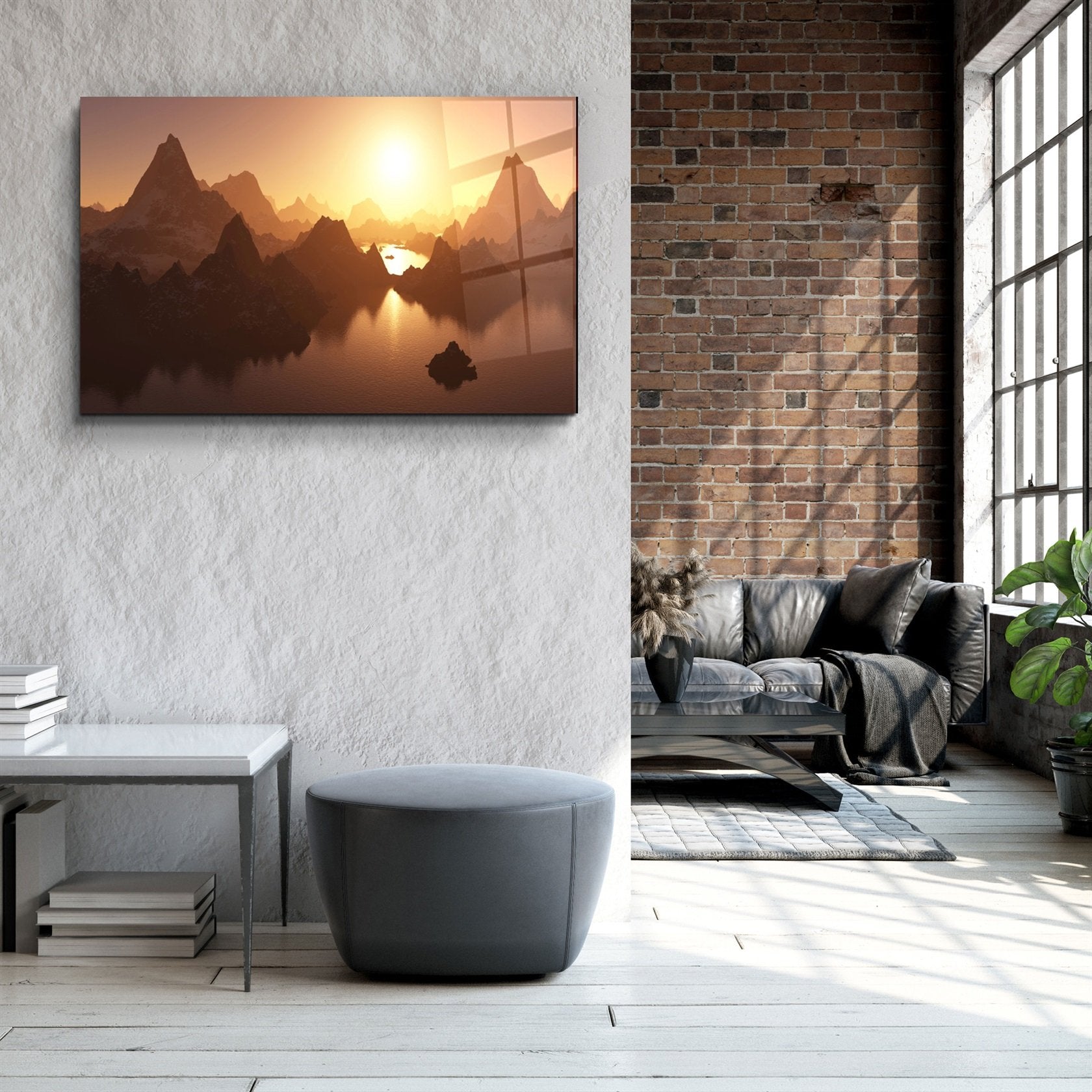 ・"Montagne"・Art mural en verre