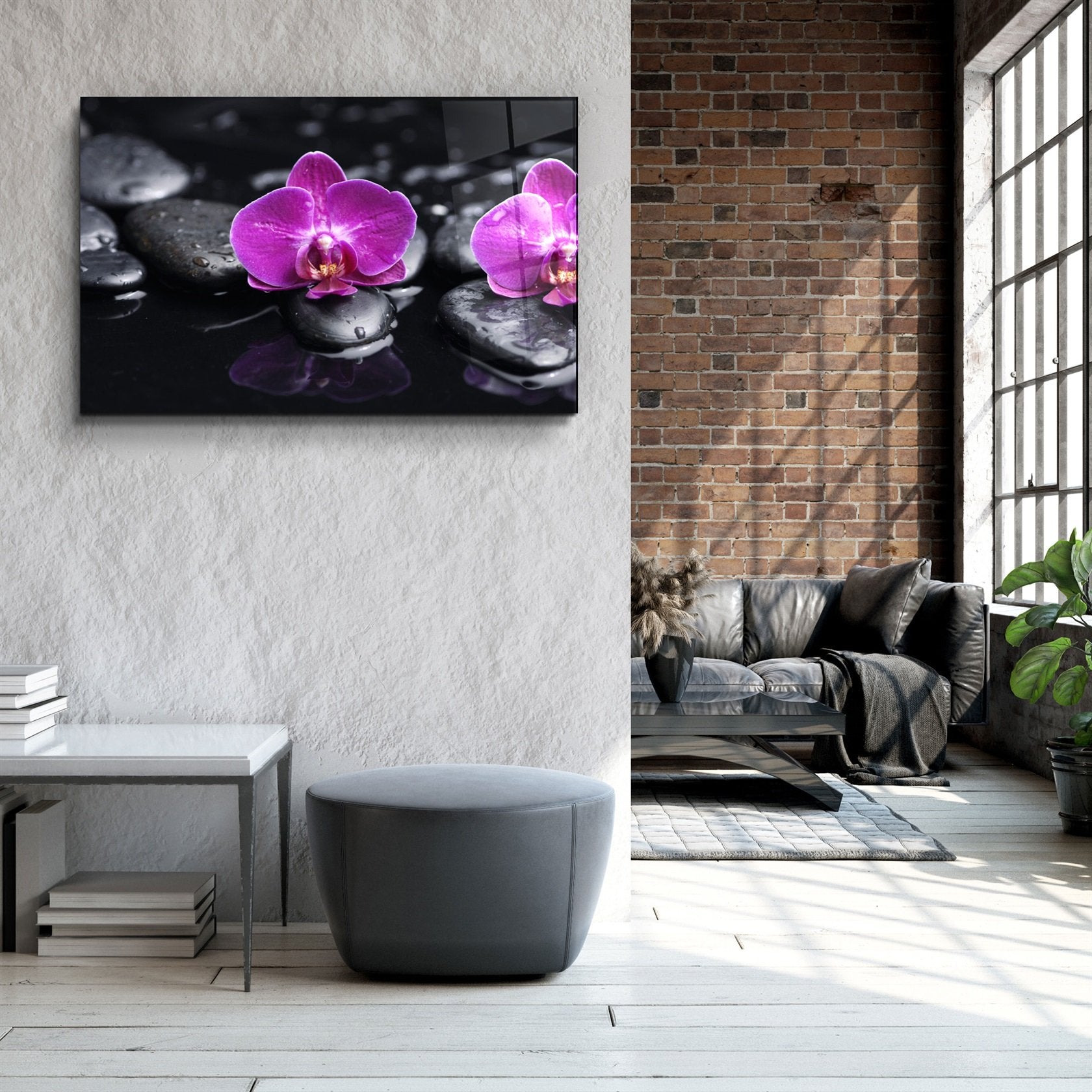 ・"Orchid"・Glass Wall Art