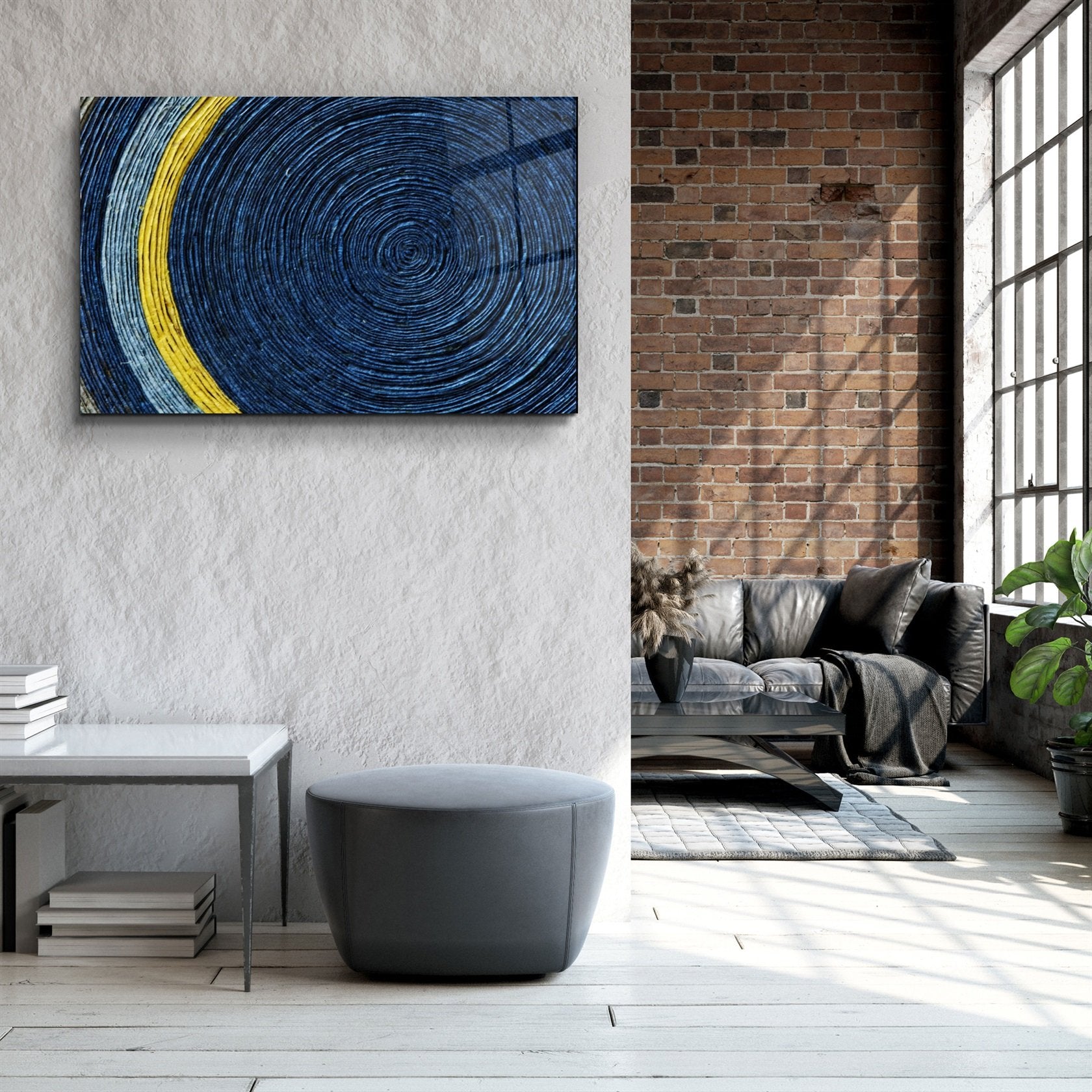 ・"Colored Spiral"・Glass Wall Art