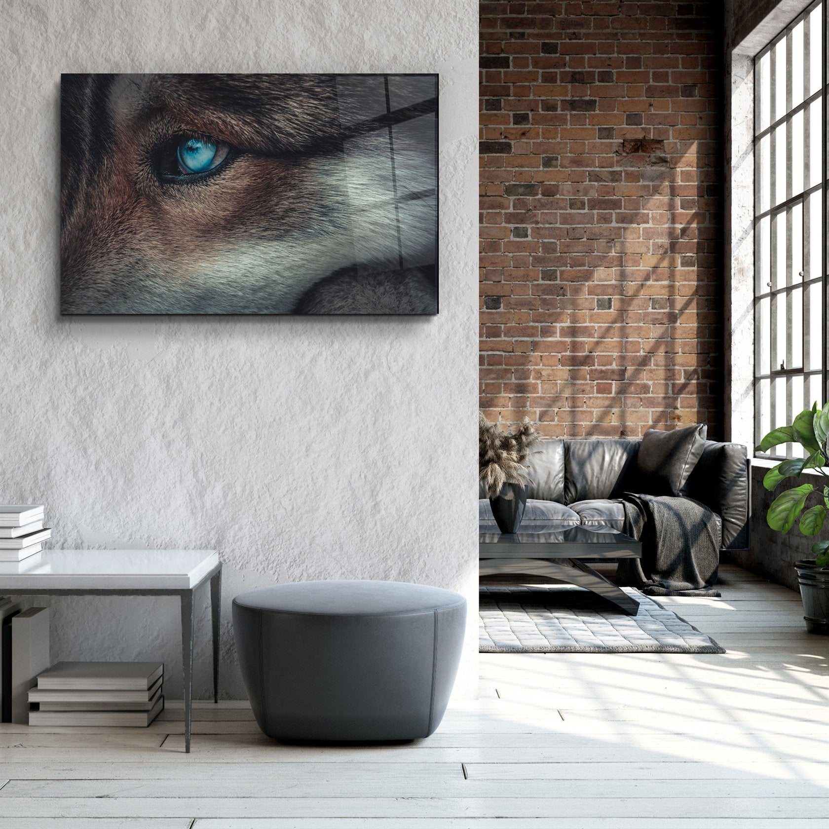 ・"Foxblue"・Art mural en verre