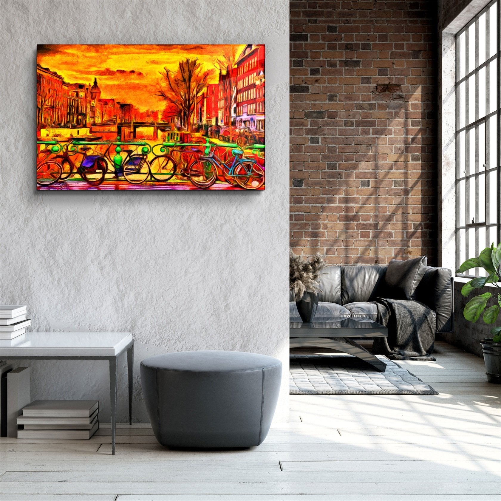 ・"Amsterdam Abstract"・Glass Wall Art