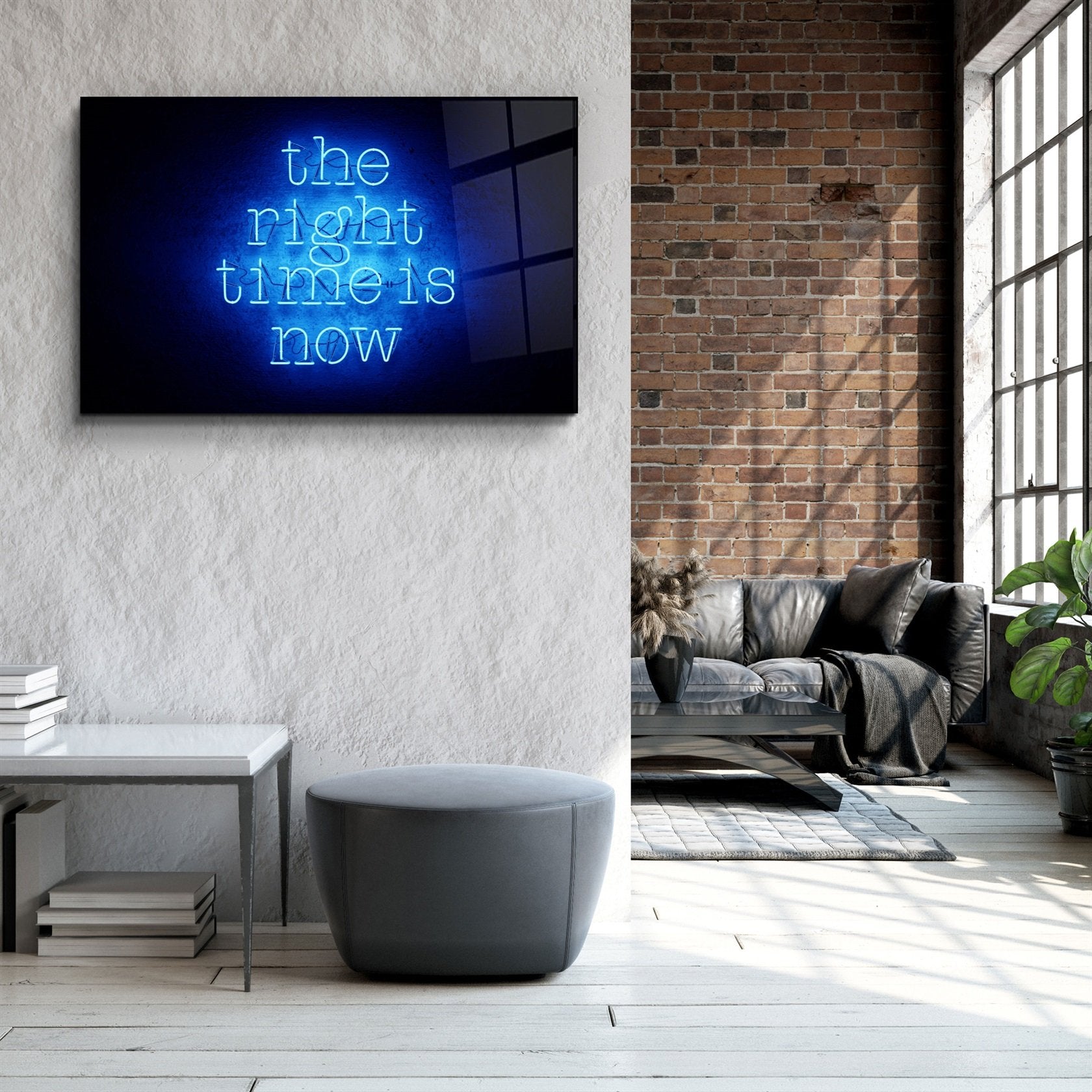 ・"The Right Time is Now"・Glass Wall Art