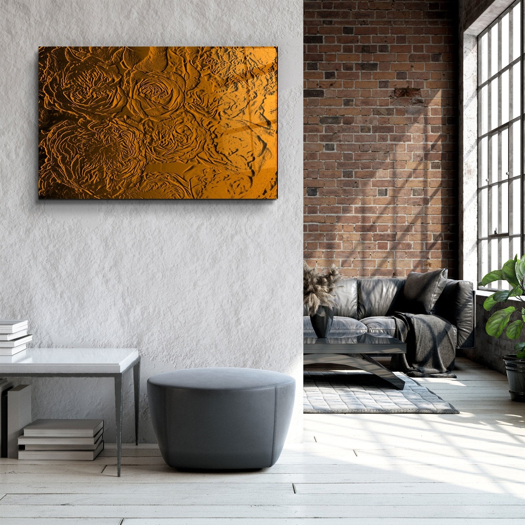 ・"Motif Rose V2"・Art mural en verre