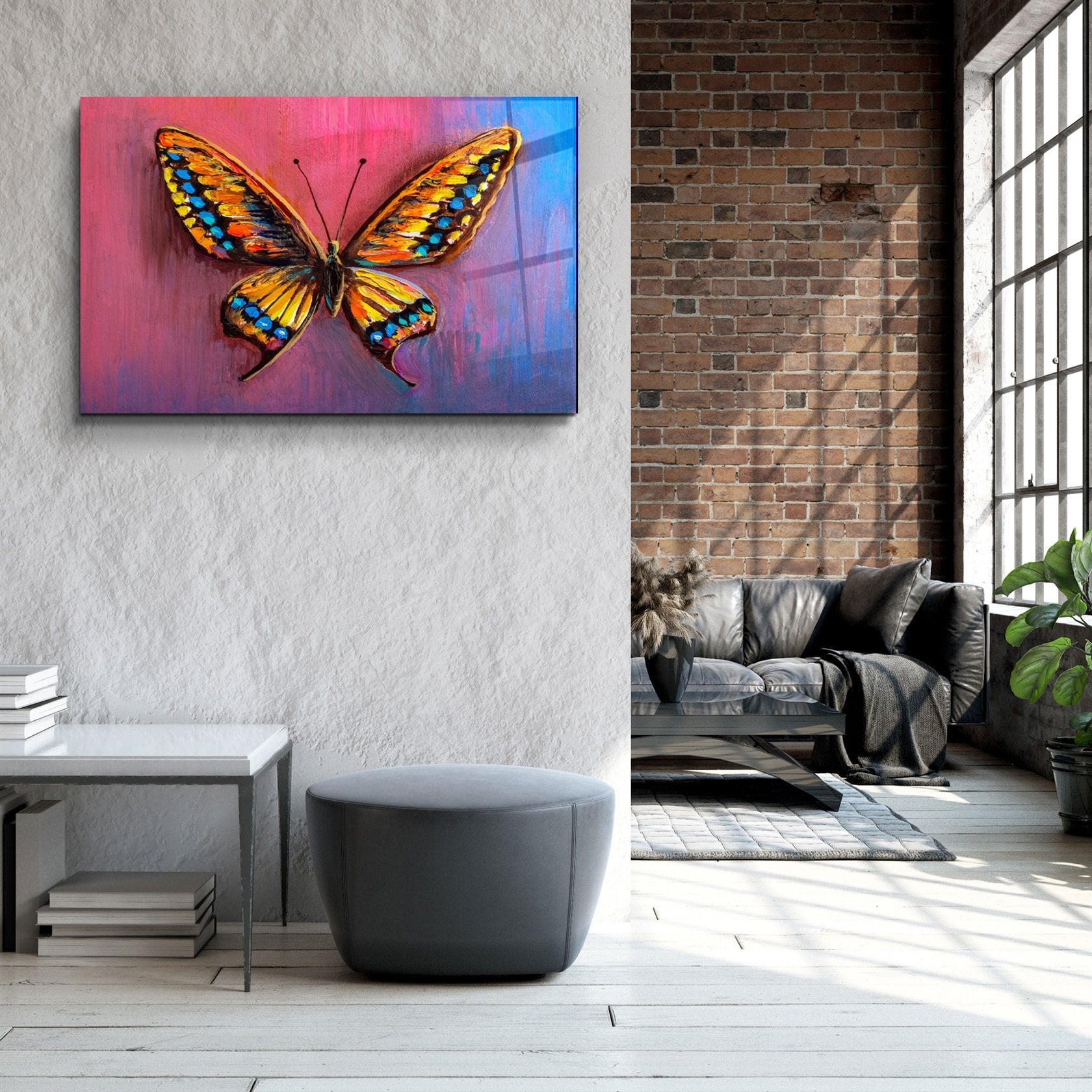 ・"Butterfly 5"・Glass Wall Art