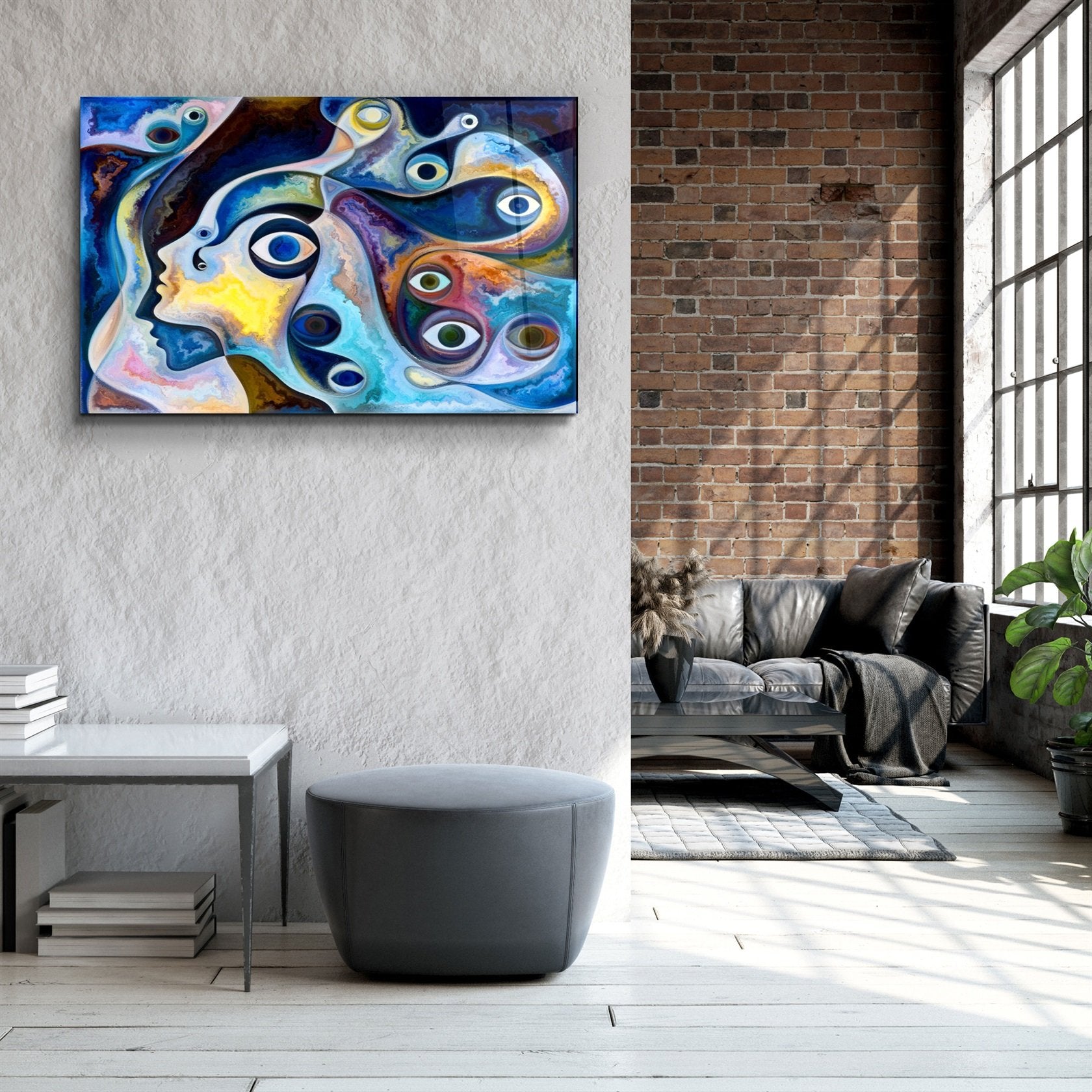・"Eyes Abstract"・Glass Wall Art