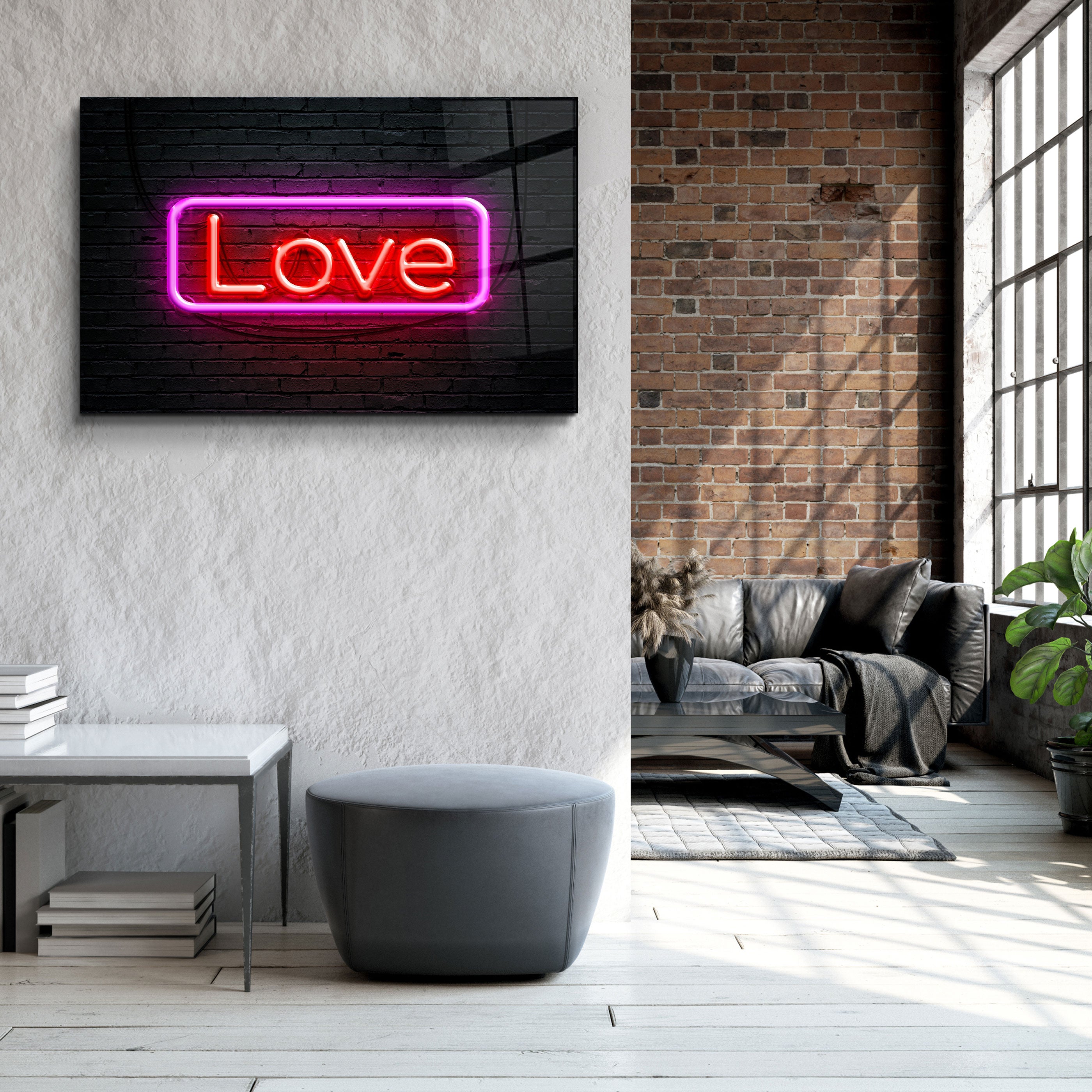 ・"Love"・Glass Wall Art