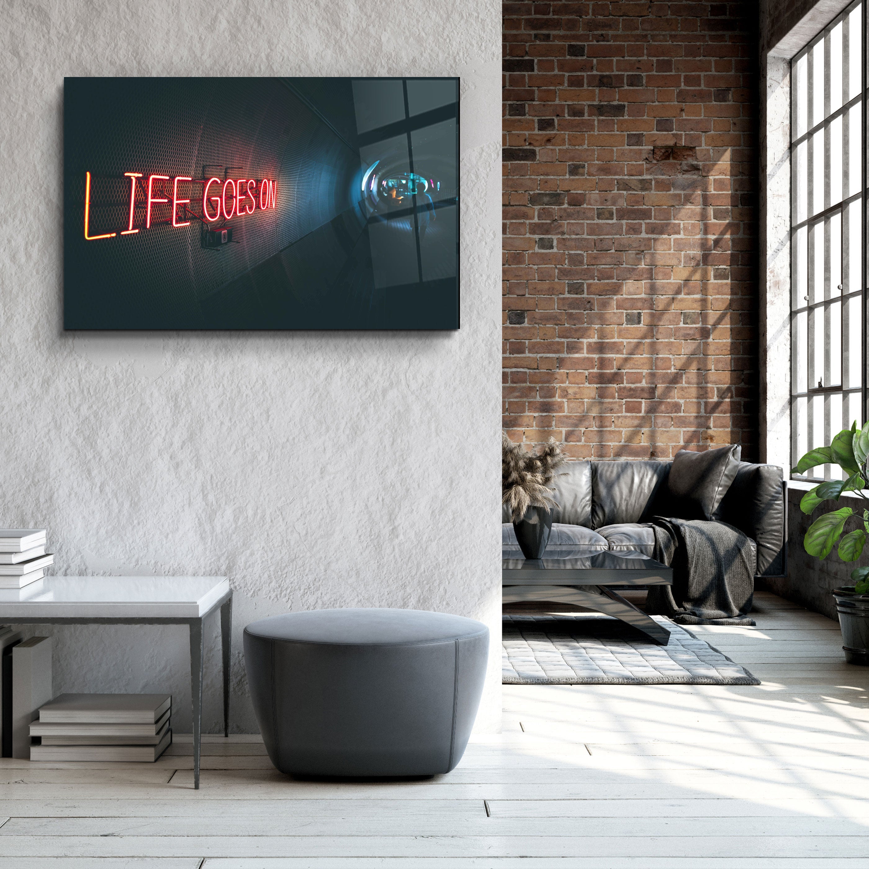 ・"Life Goes On"・Designer's Collection Glass Wall Art