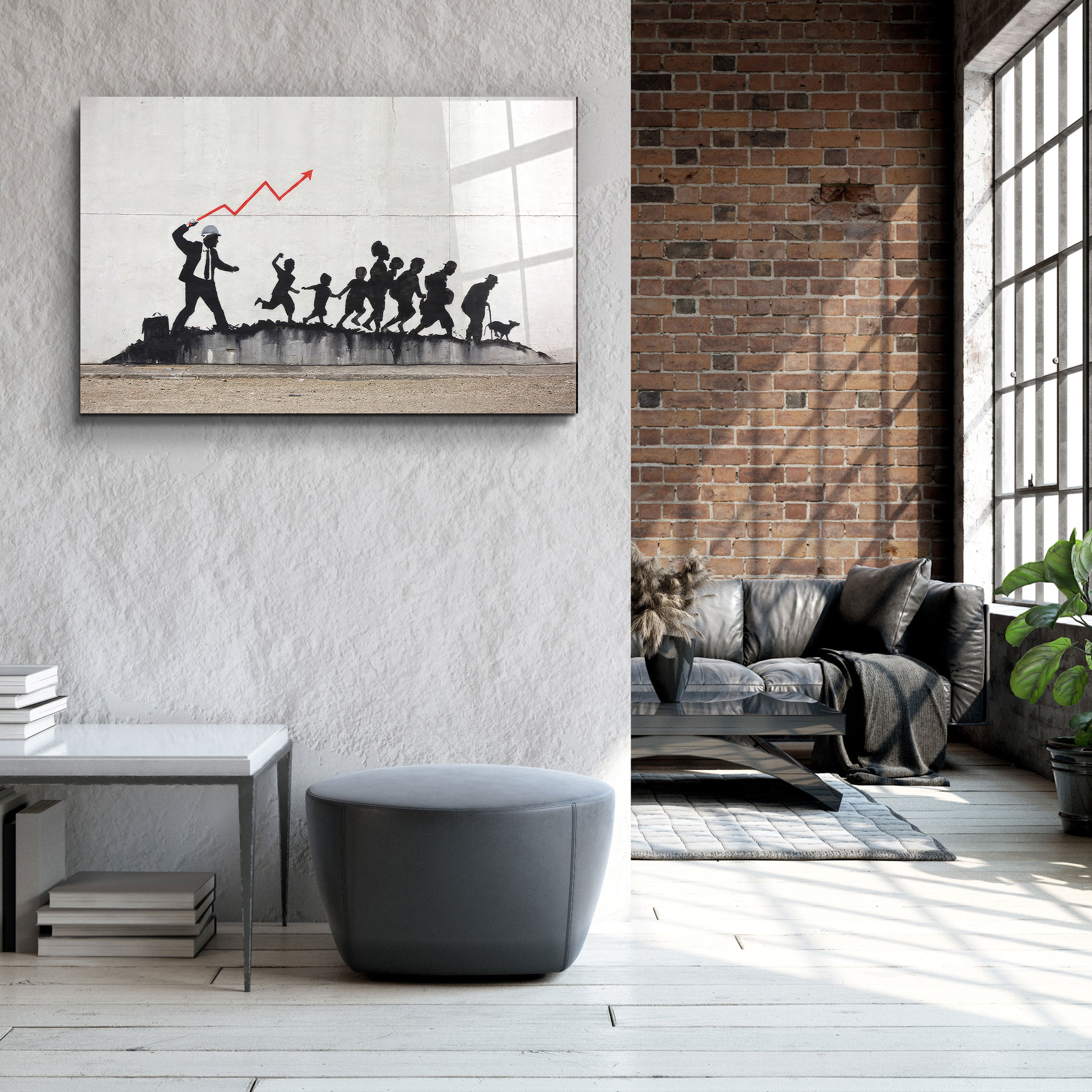 ・"Banksy - Noname"・Designer's Collection Glass Wall Art