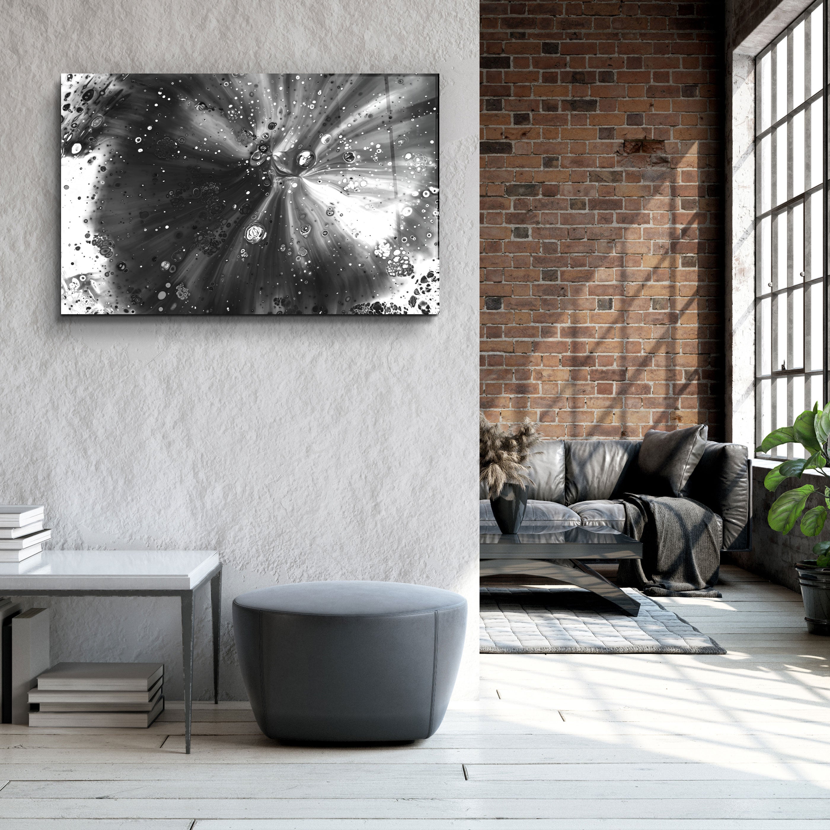 ・"Noir et Blanc"・Art mural en verre de la collection du designer