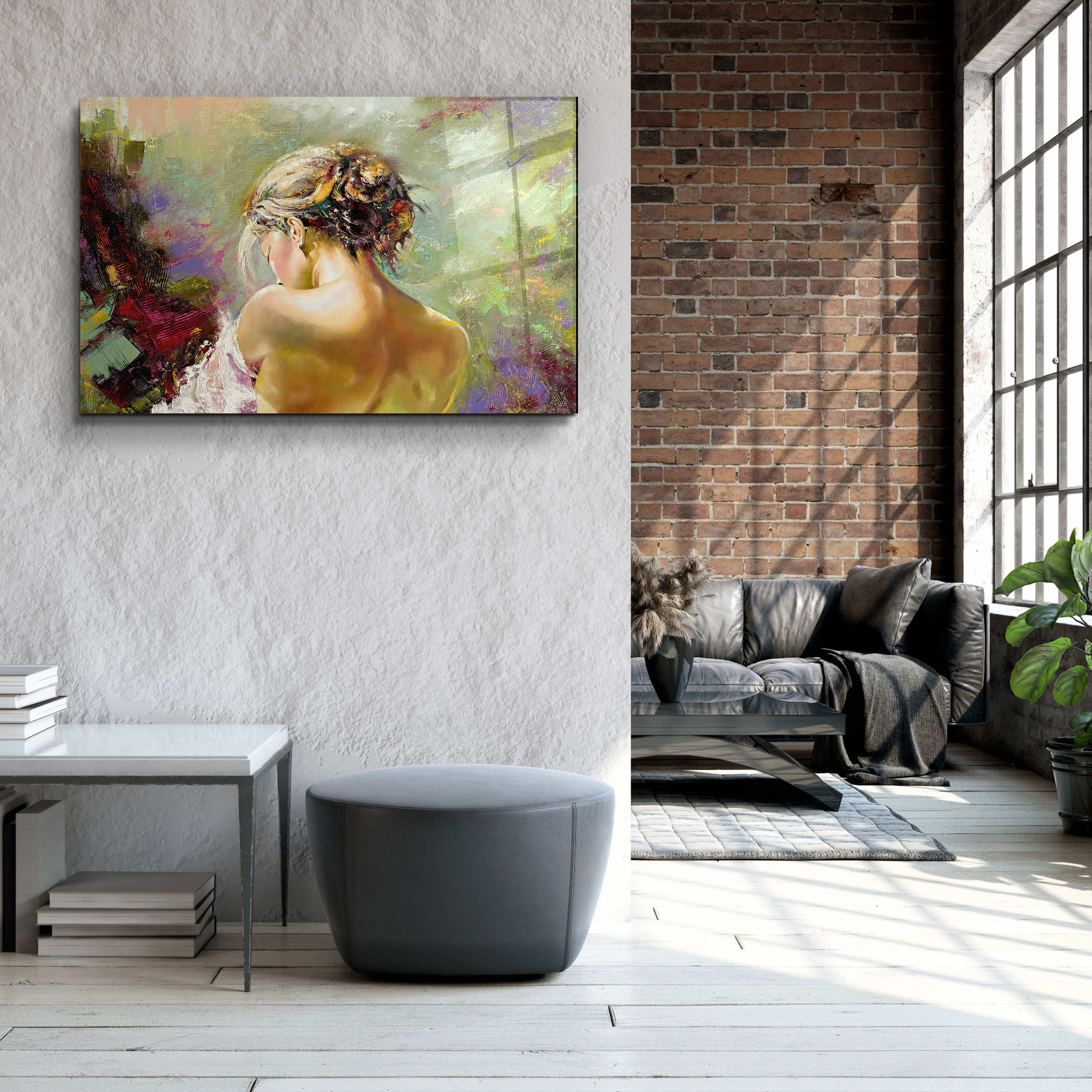 ・"Oil Painting - Alone"・Glass Wall Art
