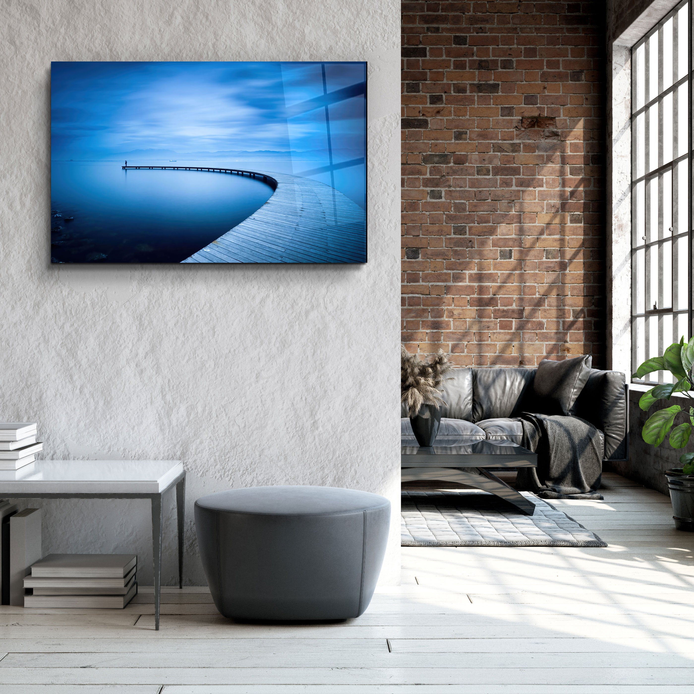 ・"The Curvy Pier"・Glass Wall Art