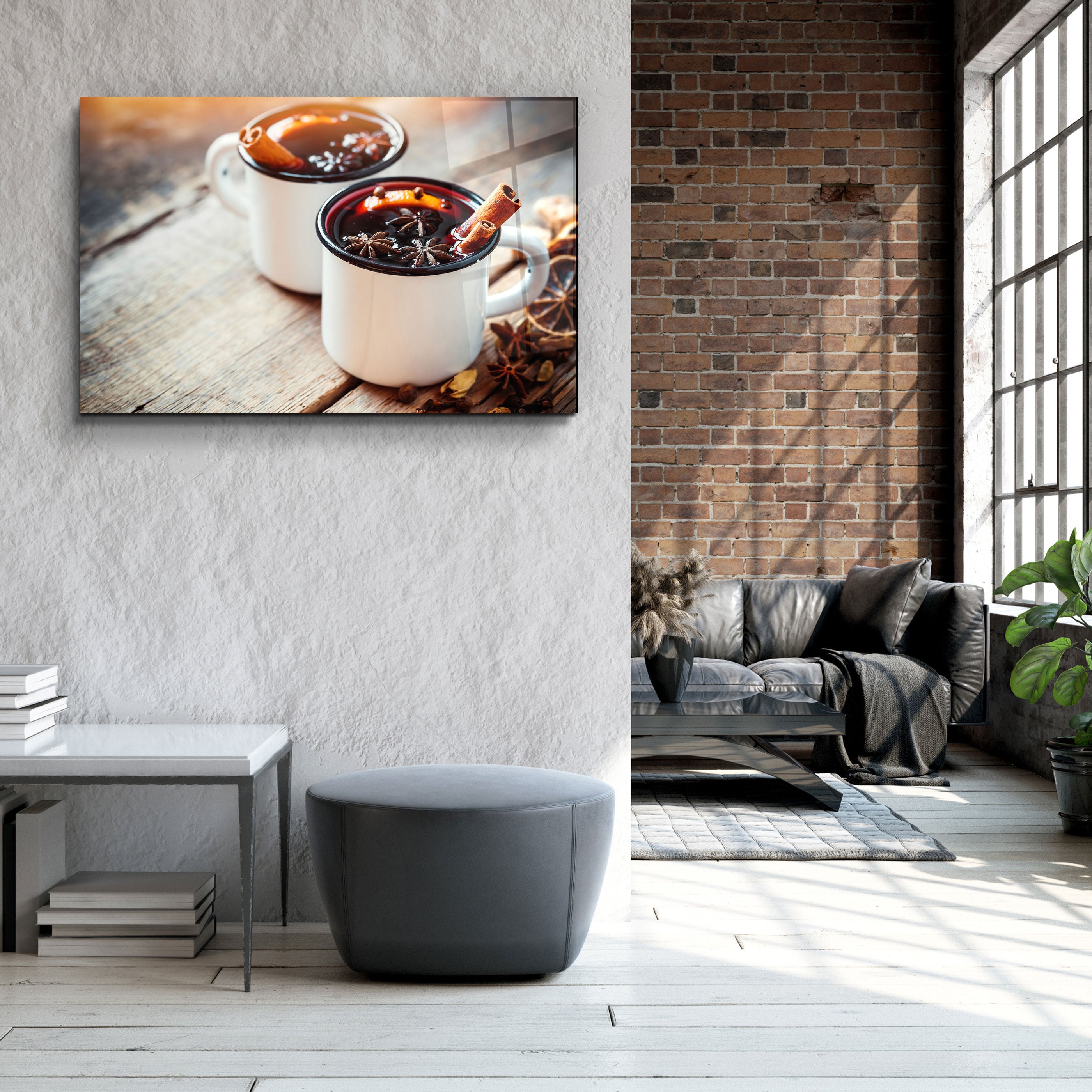 ・"Vin chaud"・Art mural en verre