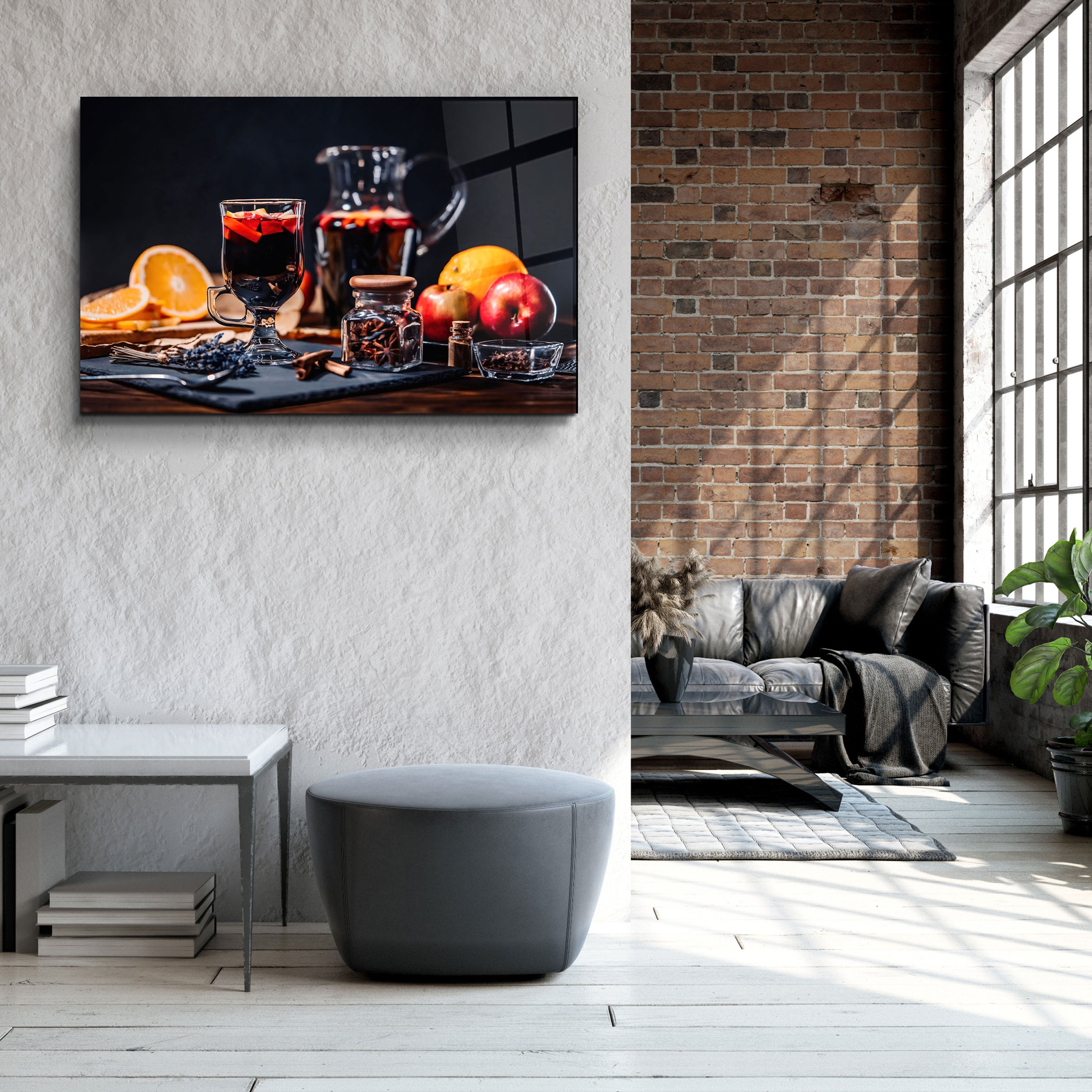 ・"Un vin rouge chaud"・Art mural en verre