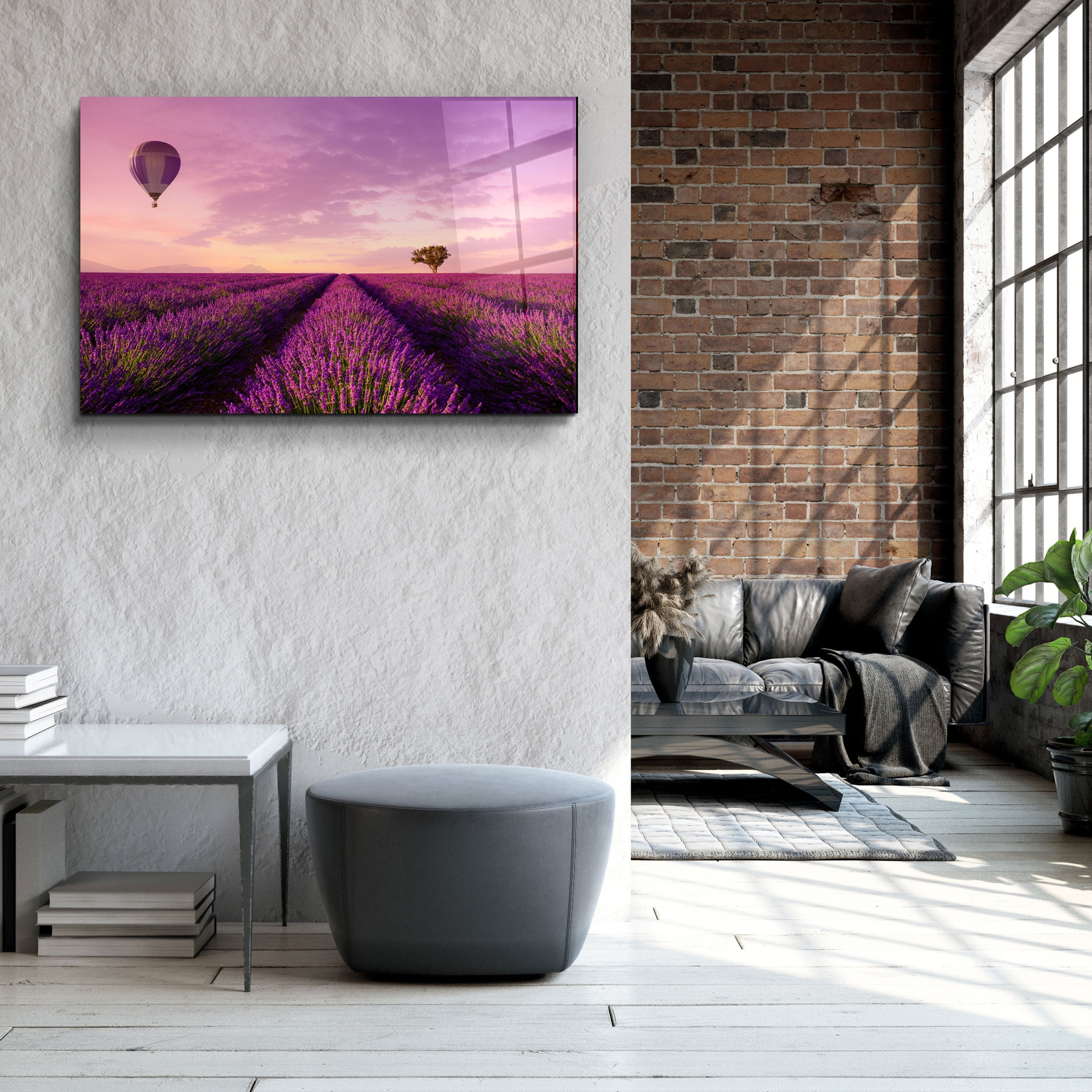 ・"Ciel violet"・Art mural en verre