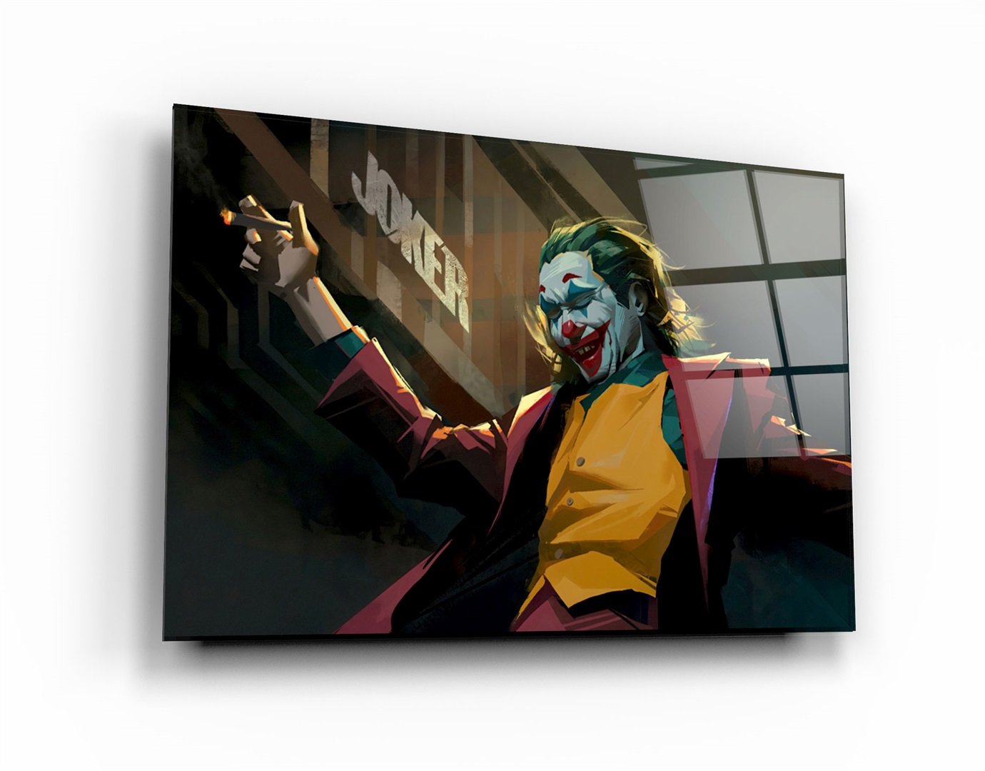 ・"Abstract Joker"・Glass Wall Art