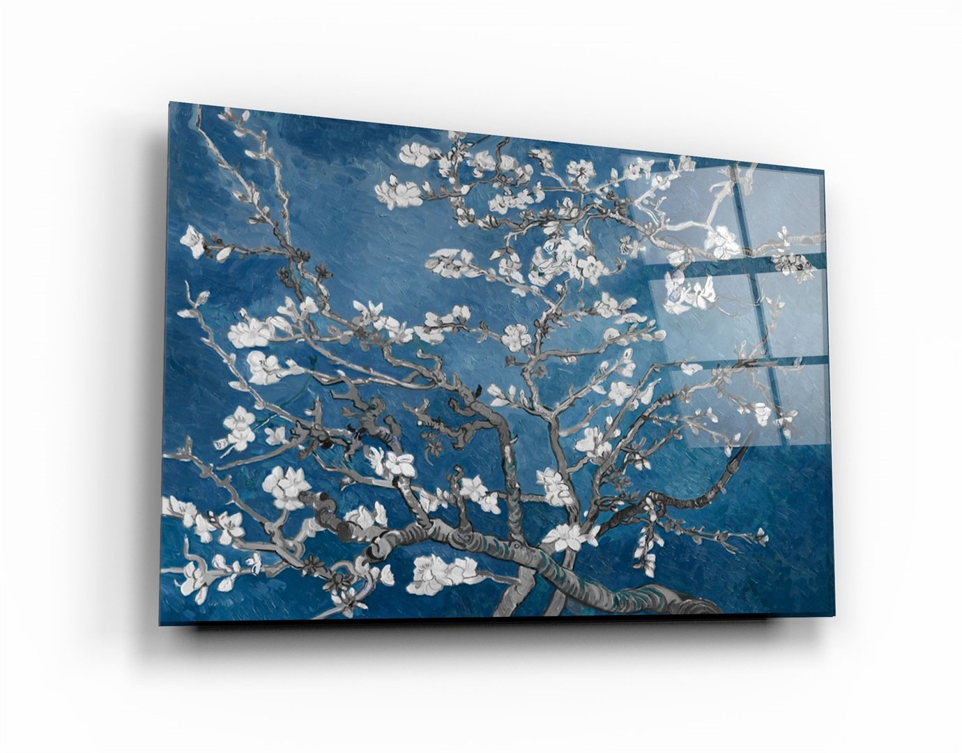 ・"Abstract Flowers V3"・Glass Wall Art