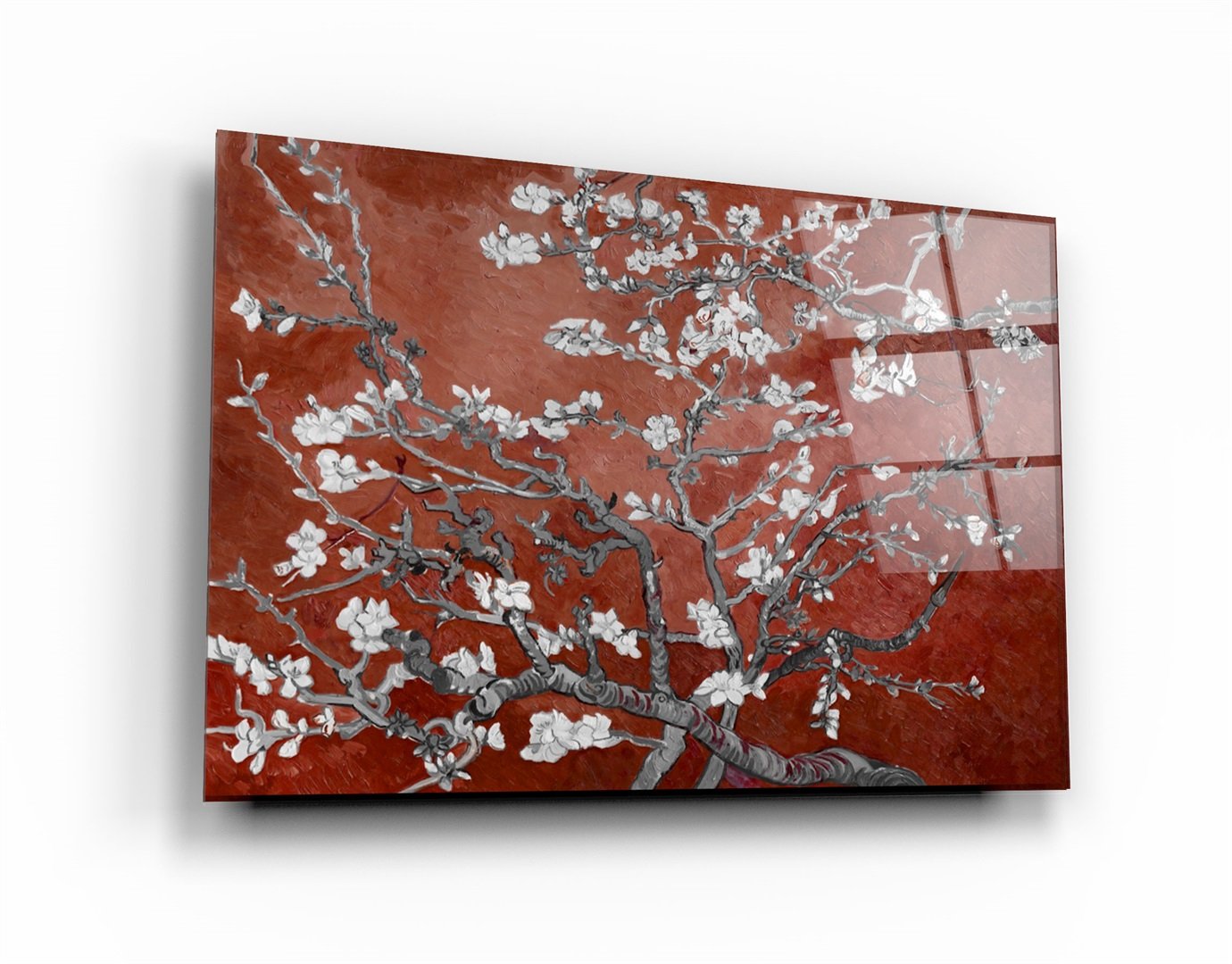・"Abstract Flowers V5"・Glass Wall Art