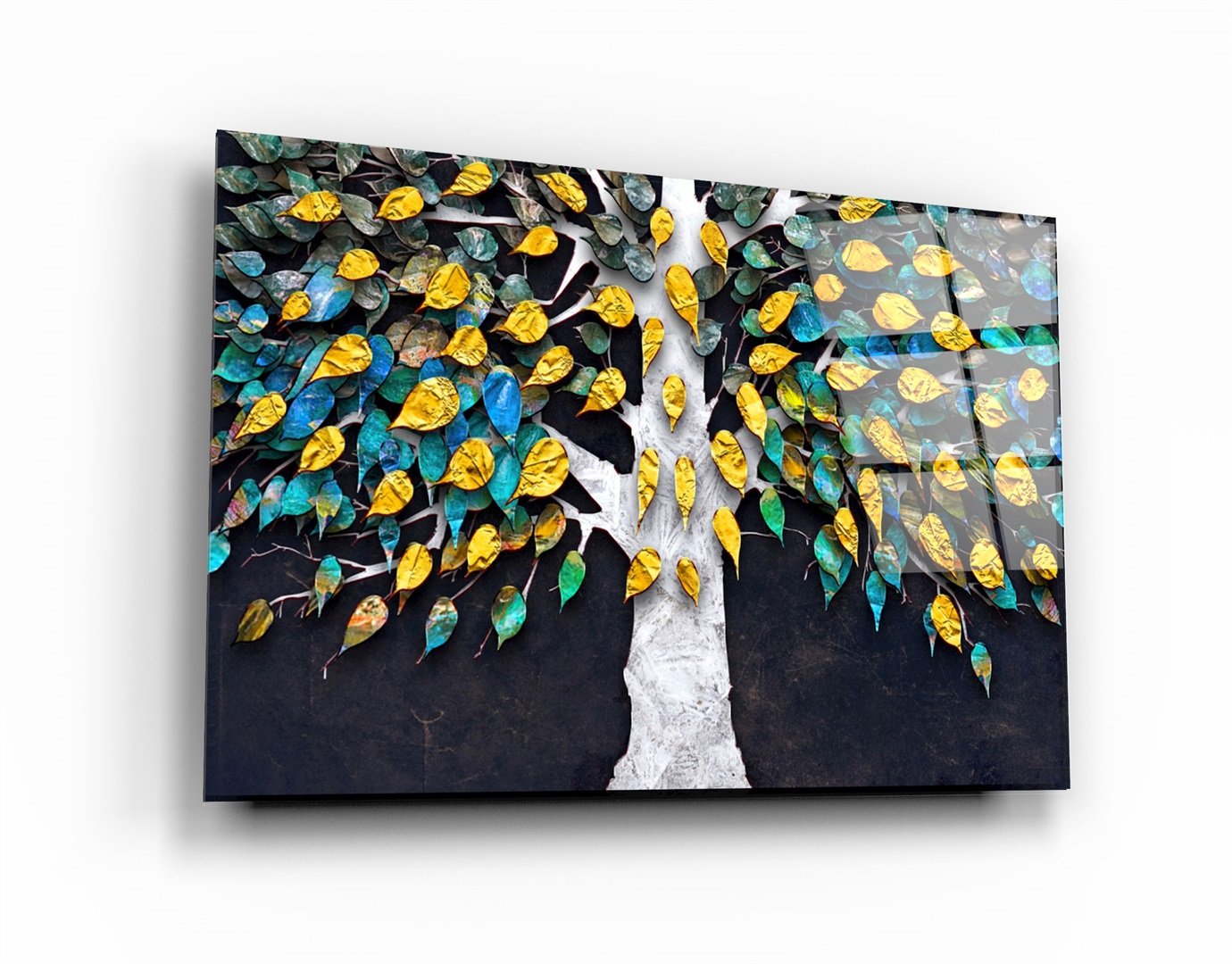 ・"Feuilles abstraites"・Art mural en verre