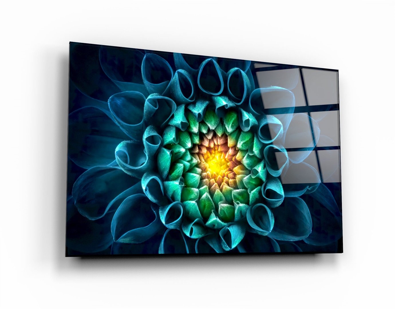 ・"Sun Inside the Flower"・Glass Wall Art