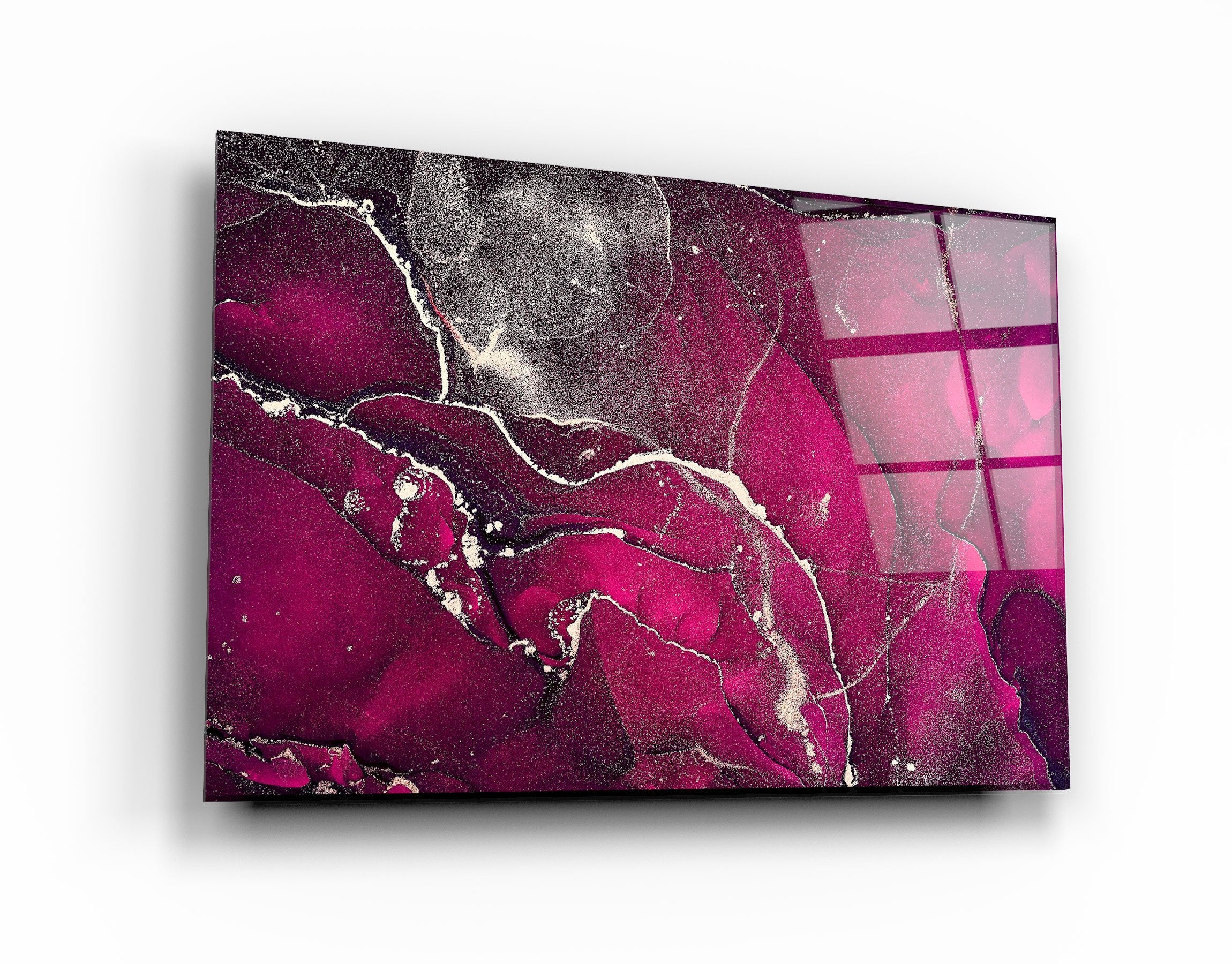 ・"Purple Wave Pattern V2"・Glass Wall Art