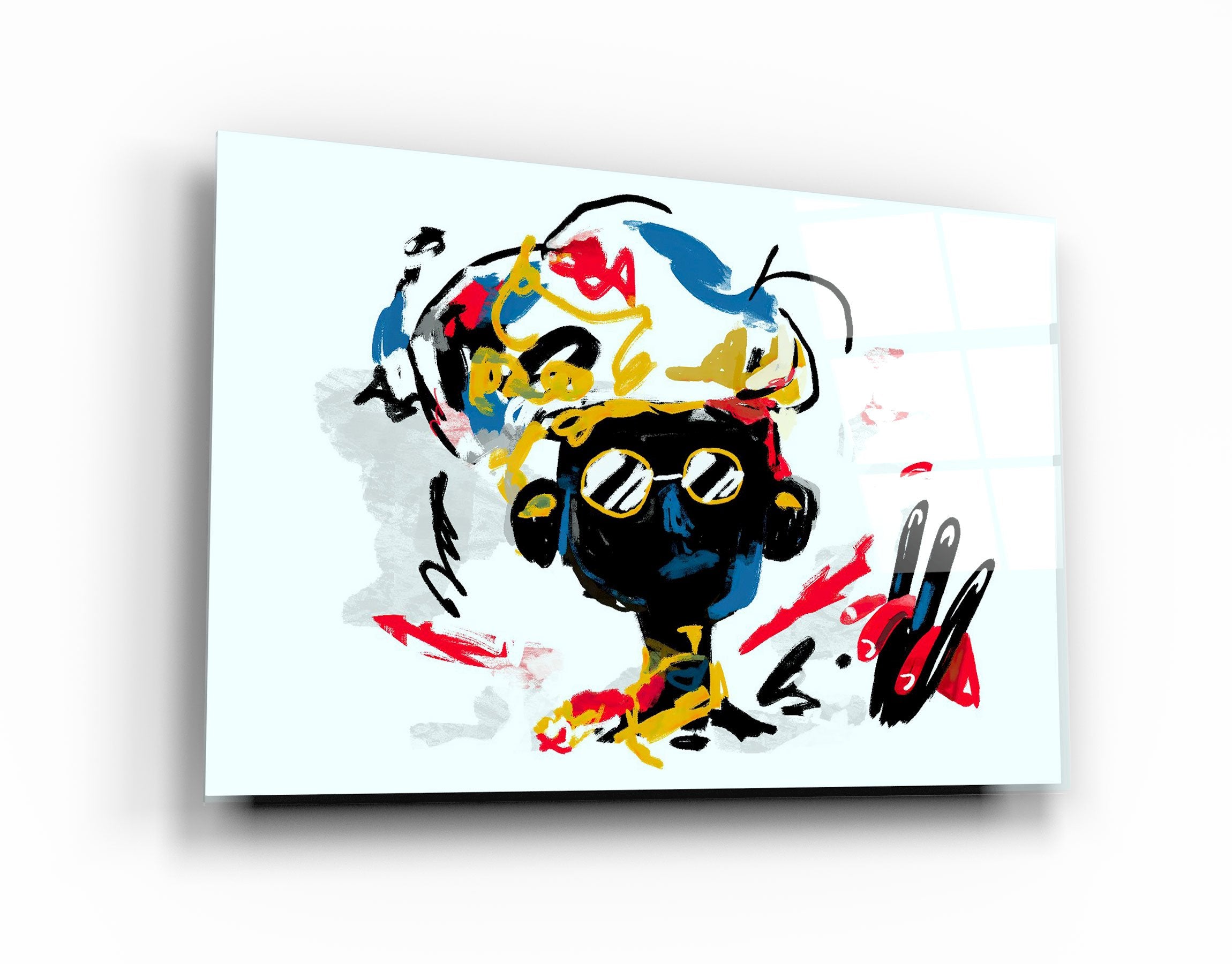 ・„Abstract Colorful Kid“・<tc>Glasbild</tc>